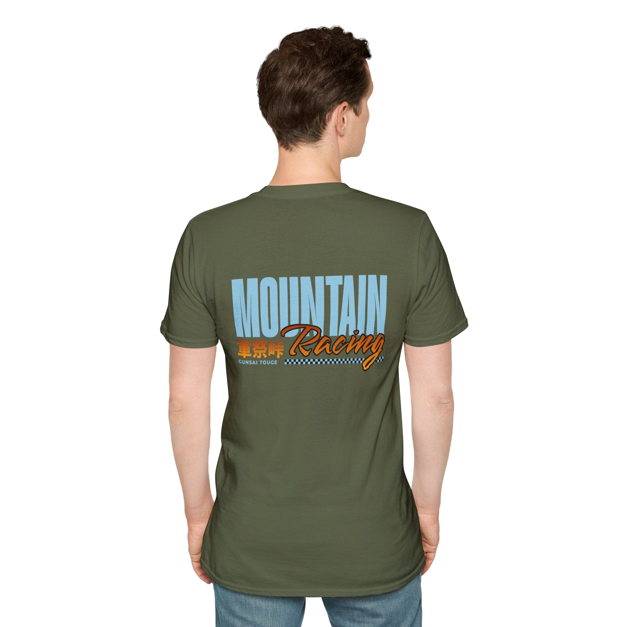 Minimal Orange CF Logo T-Shirt — Subtle Chest & Statement Back Graphic