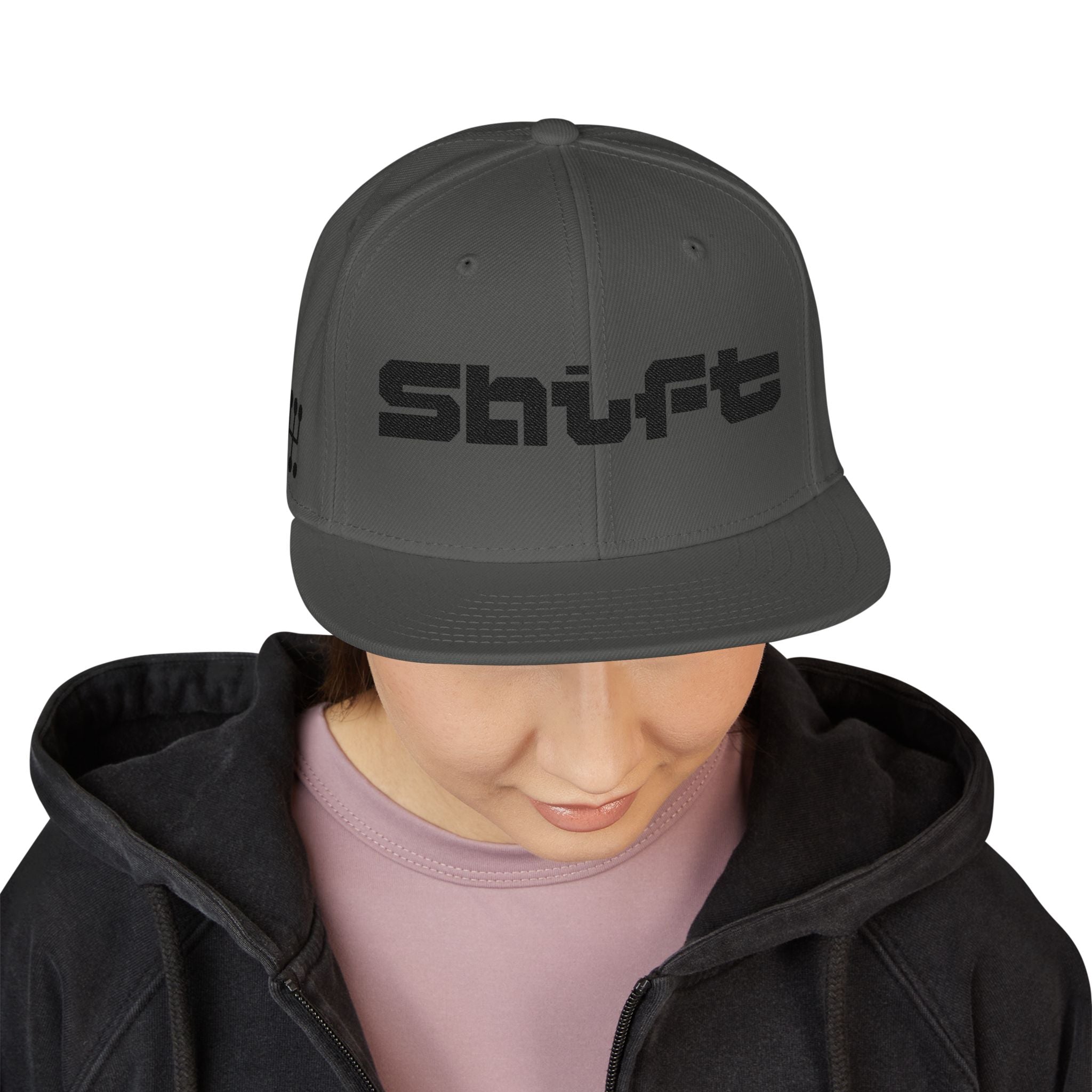 Embroidered 'Shift' Snapback Hat — Motorsport Logos