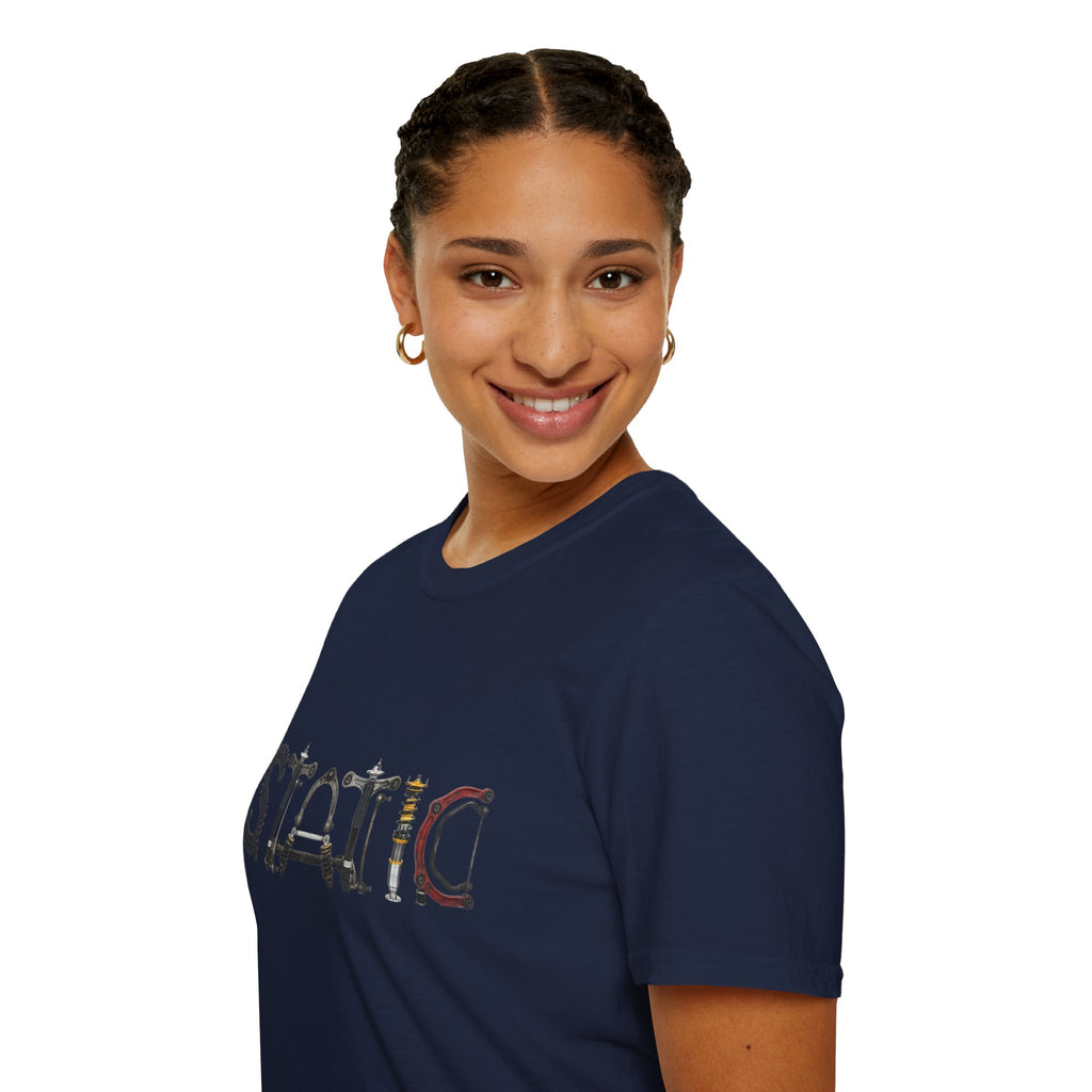 Static Graphic T-Shirt — Industrial Parts Lettering Tee