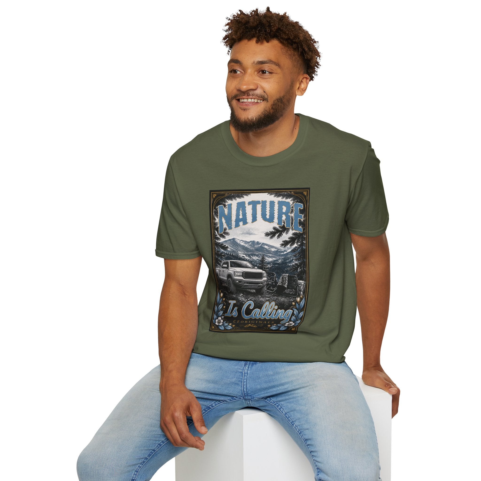 Vintage Mountain Truck T-Shirt — 'Nature' Graphic