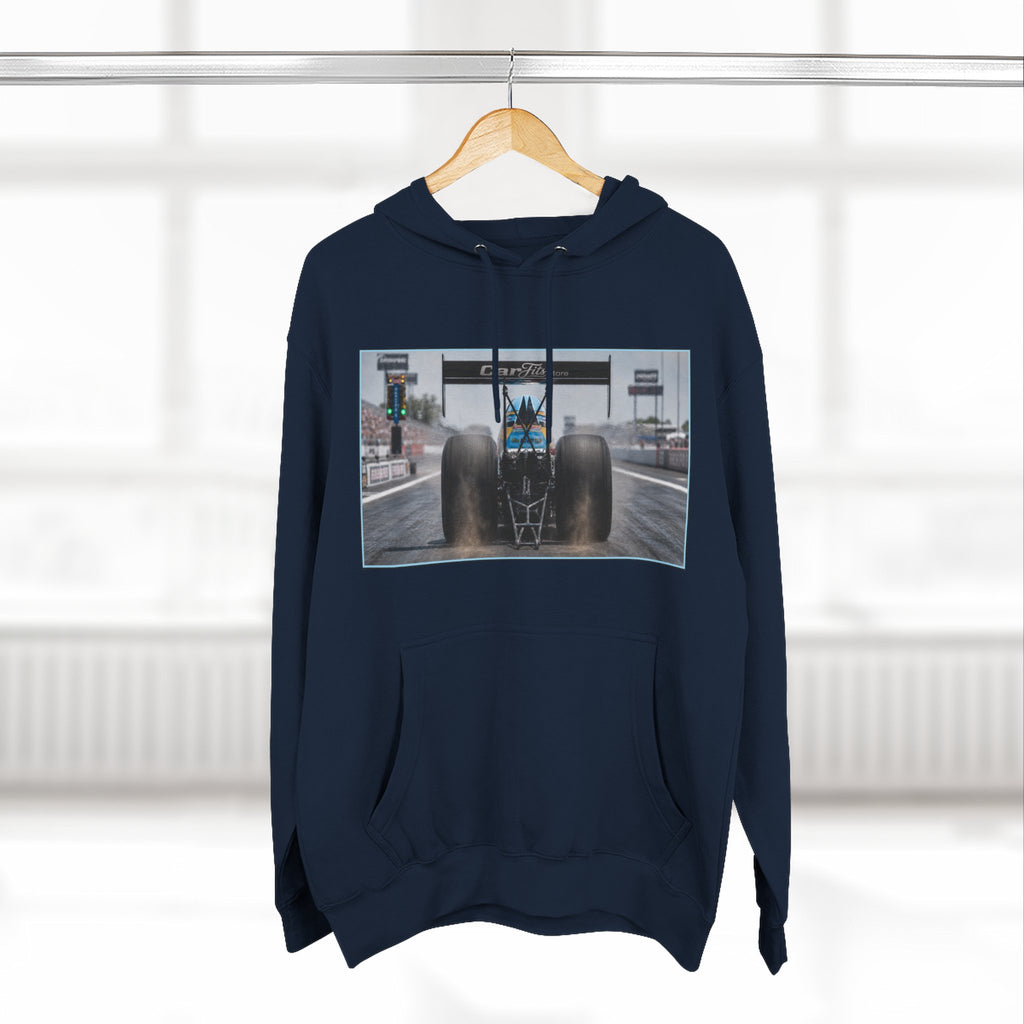 Racing Dragster Hoodie — "Land of 10,000HP" Fleece Pullover