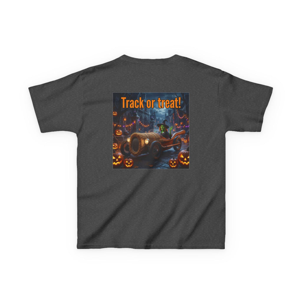 'Track or Treat!' Halloween Racing Car - Kid's Tee Shirt