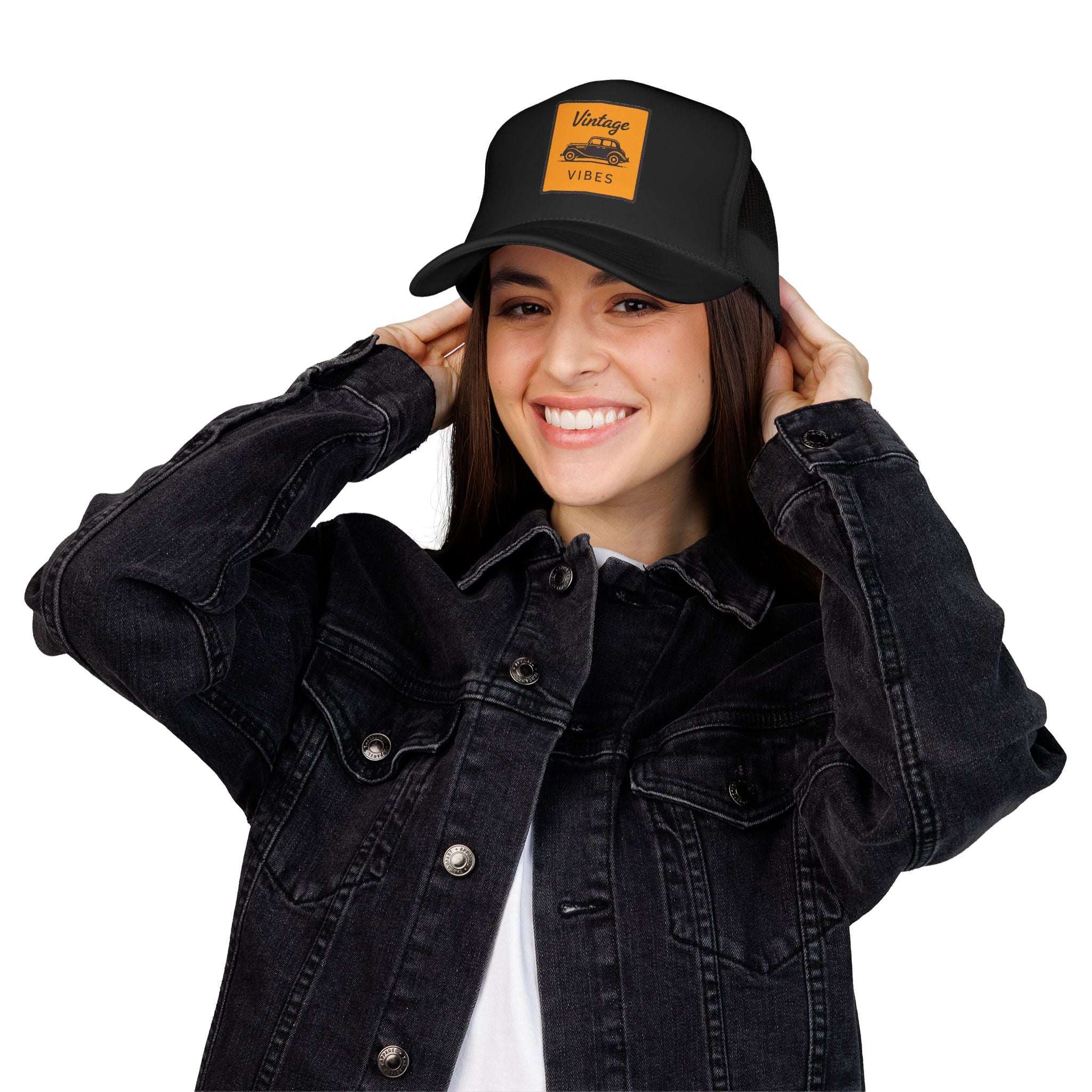 Vintage Vibes Trucker Hat — Retro Car Foam Cap
