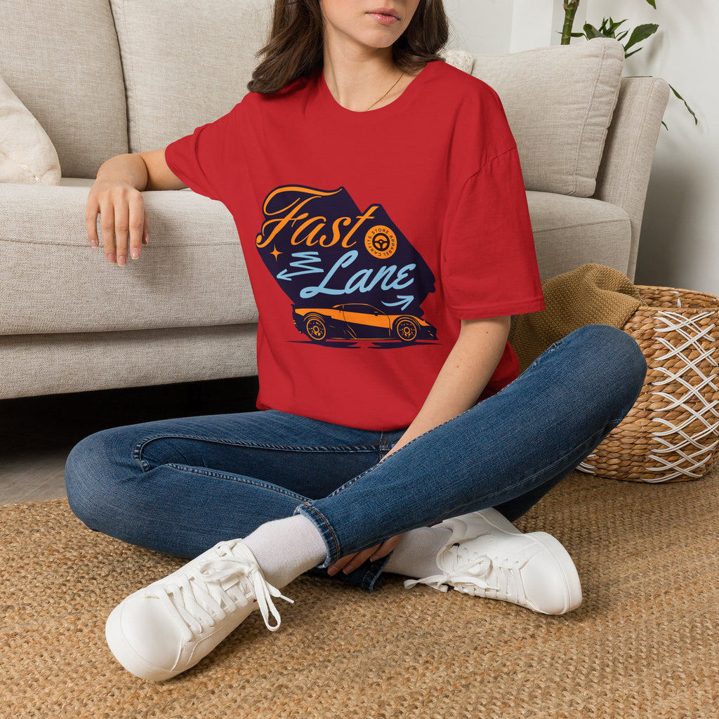 Fast Lane T-Shirt — Retro Racing Car Graphic Tee