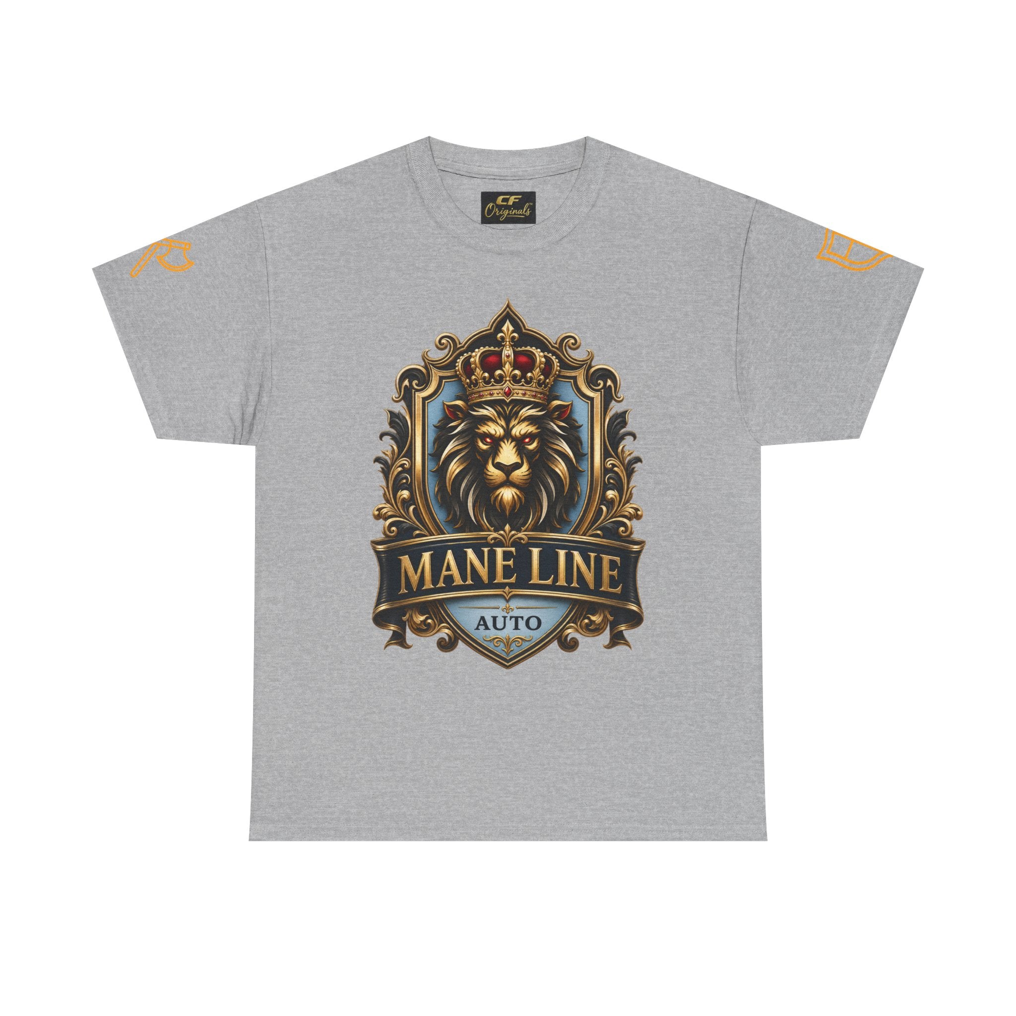 Lion Crest Tee — "Mane Line Auto" Vintage Heraldic Graphic Shirt