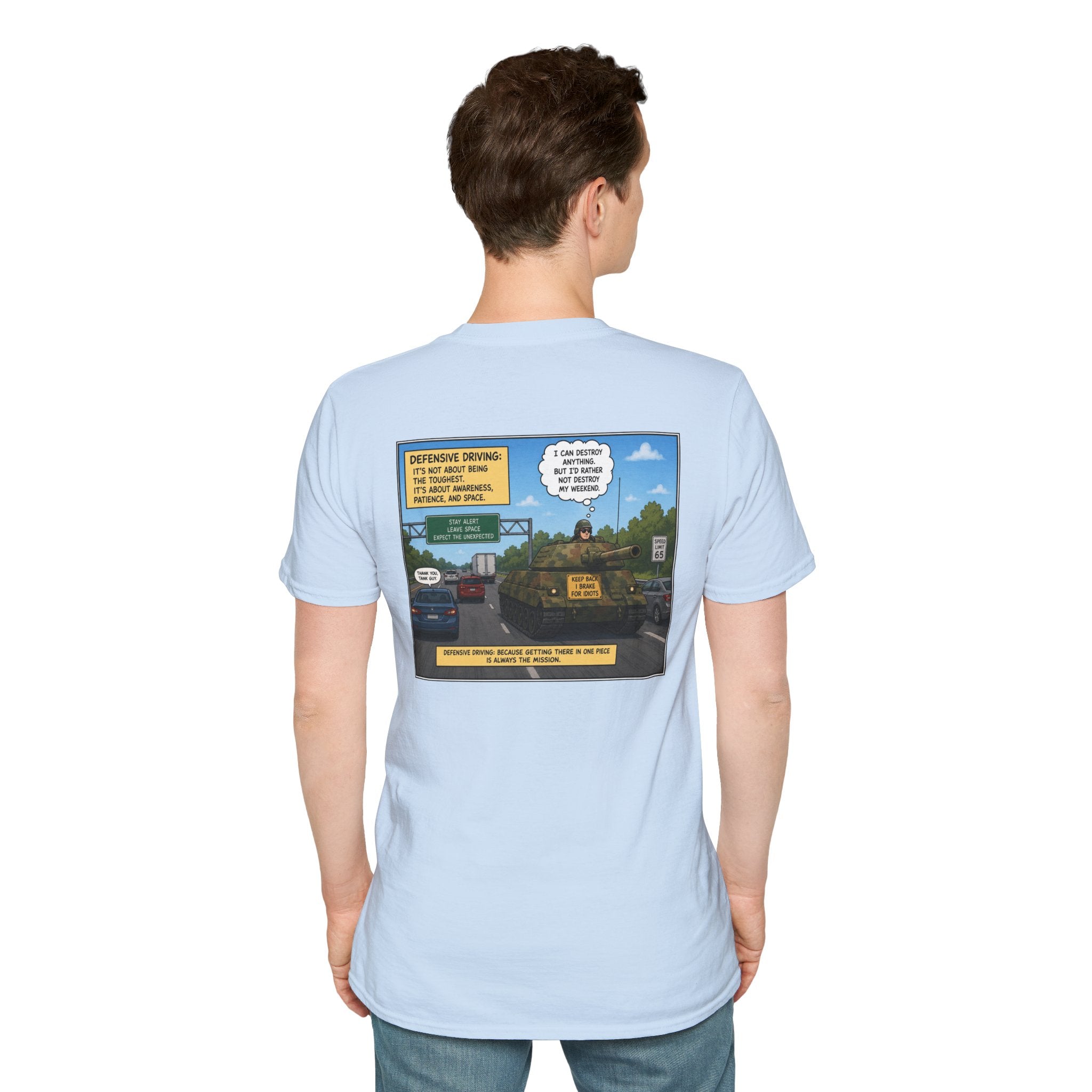 Military Tank Driver Tee — Defensive Driving Humor T-Shirt