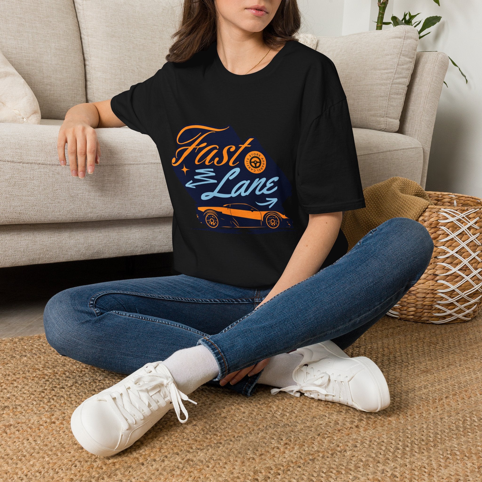 Fast Lane T-Shirt — Retro Racing Car Graphic Tee