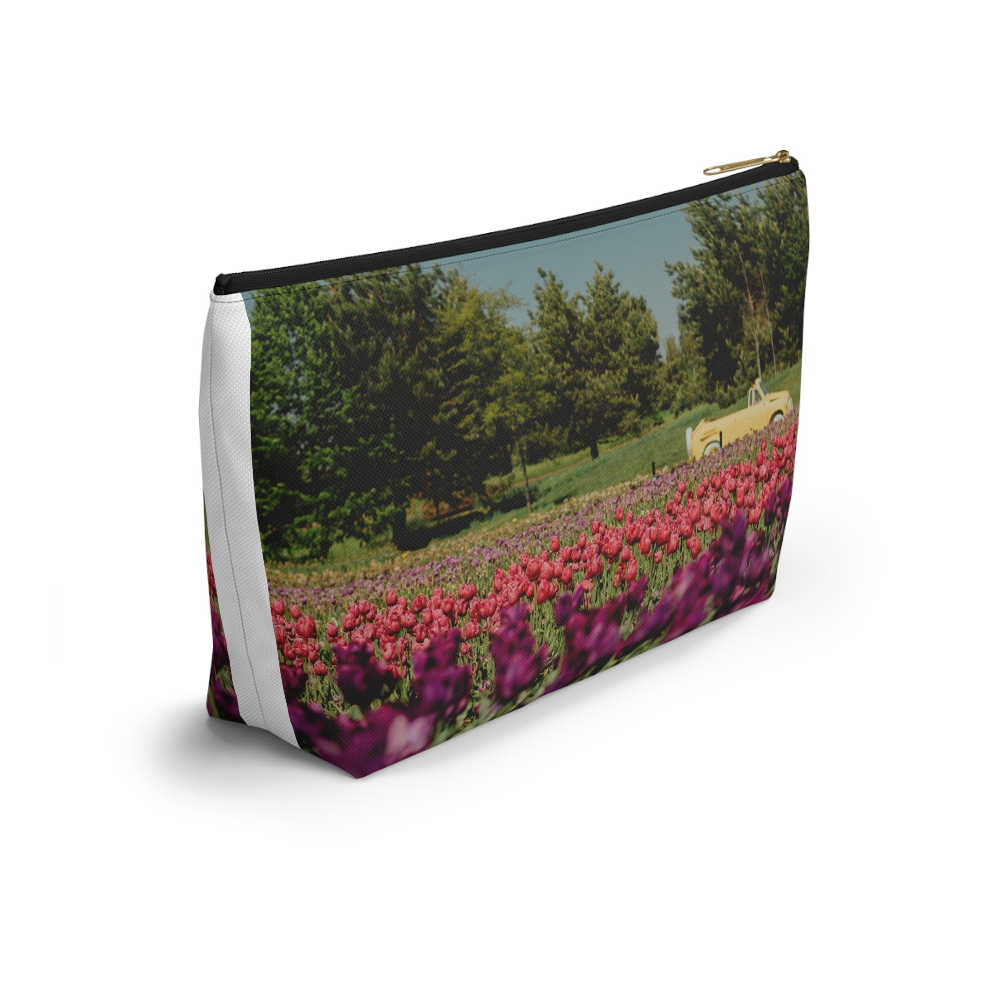 Vintage Floral Accessory Pouch — T‑Bottom Makeup & Travel Case