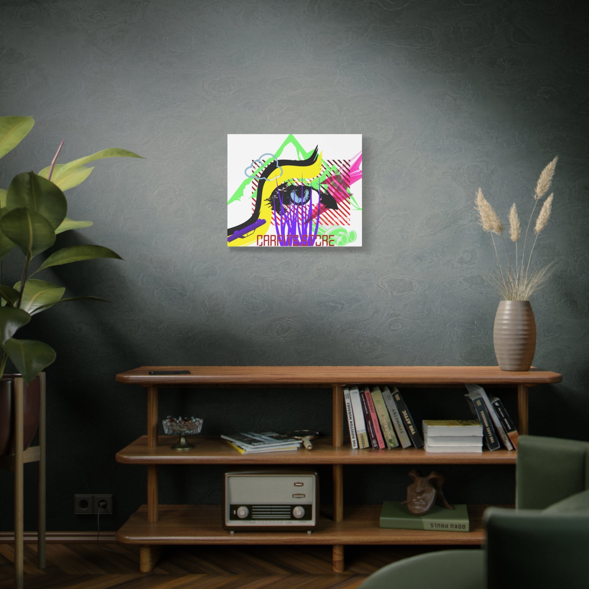 Automotive Pop Art Matte Canvas Print — Vibrant Abstract Wall Art