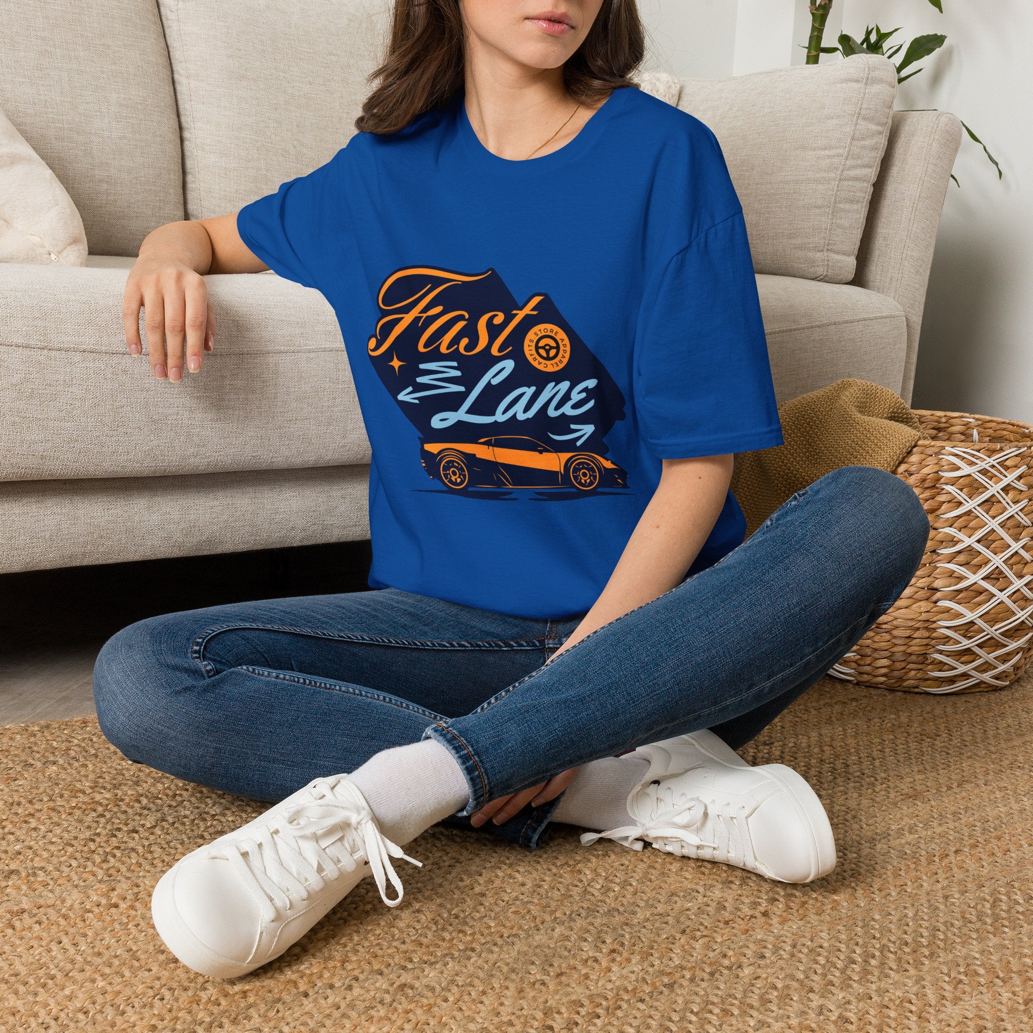 Fast Lane T-Shirt — Retro Racing Car Graphic Tee