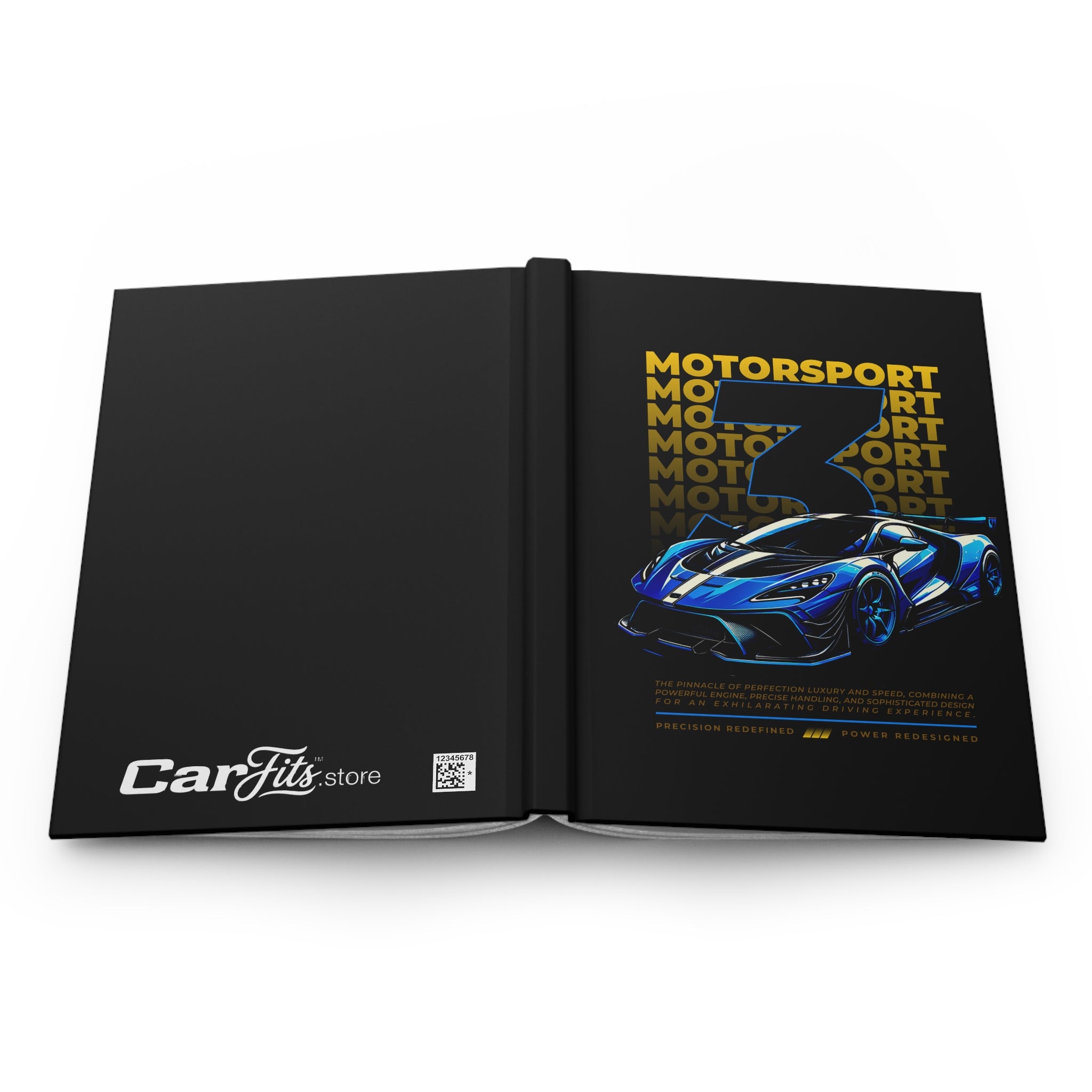 Motorsport No.3 Hardcover Journal — Racing Car Notebook for Drivers & Fans