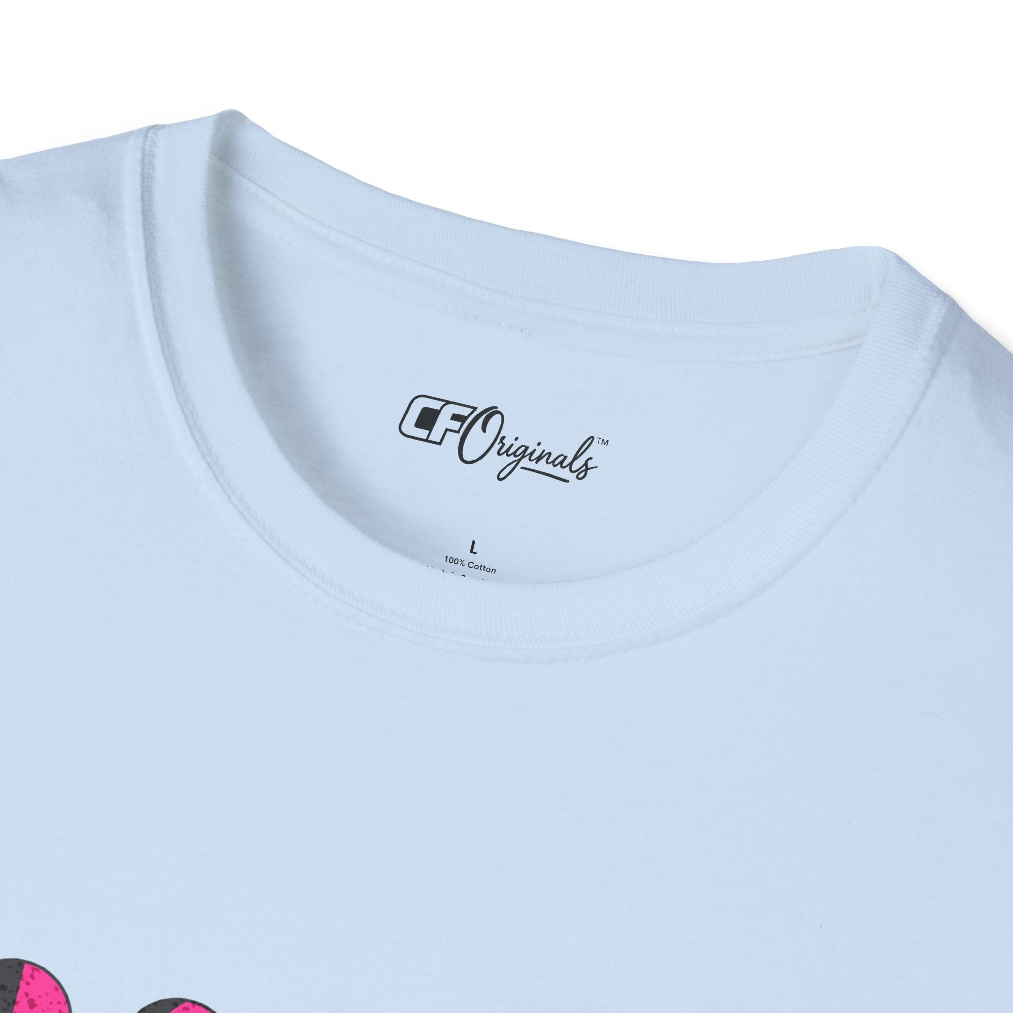 Retro Moon Phase Car T‑Shirt — Blue Classic Car with Pink Moon Phases