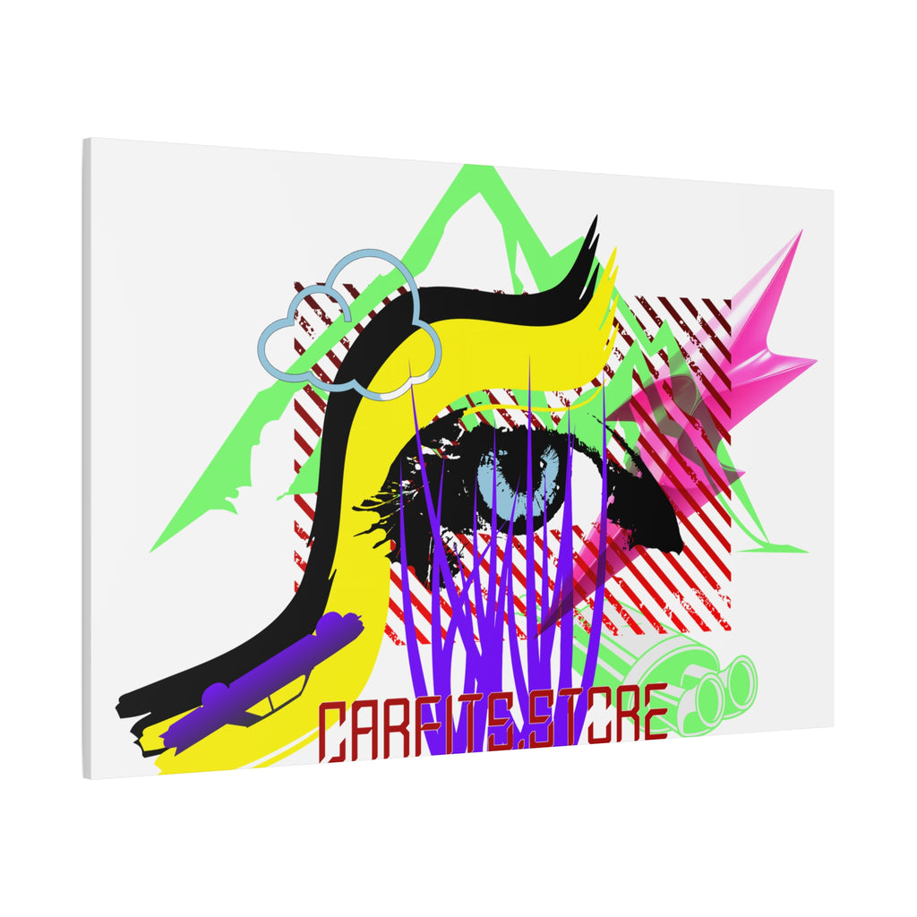 Automotive Pop Art Matte Canvas Print — Vibrant Abstract Wall Art