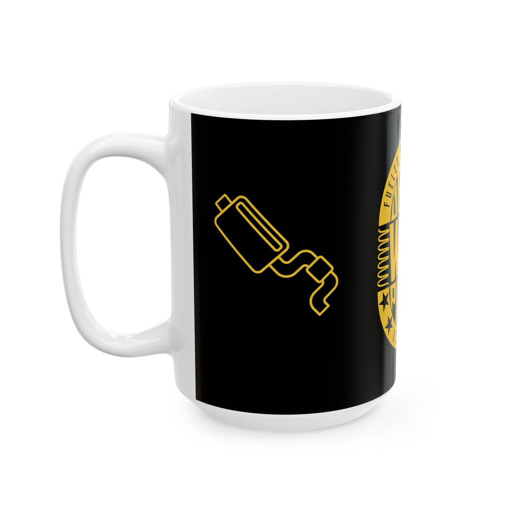 Drive With Pride Ceramic Mug – Yellow Emblem (11oz/15oz)