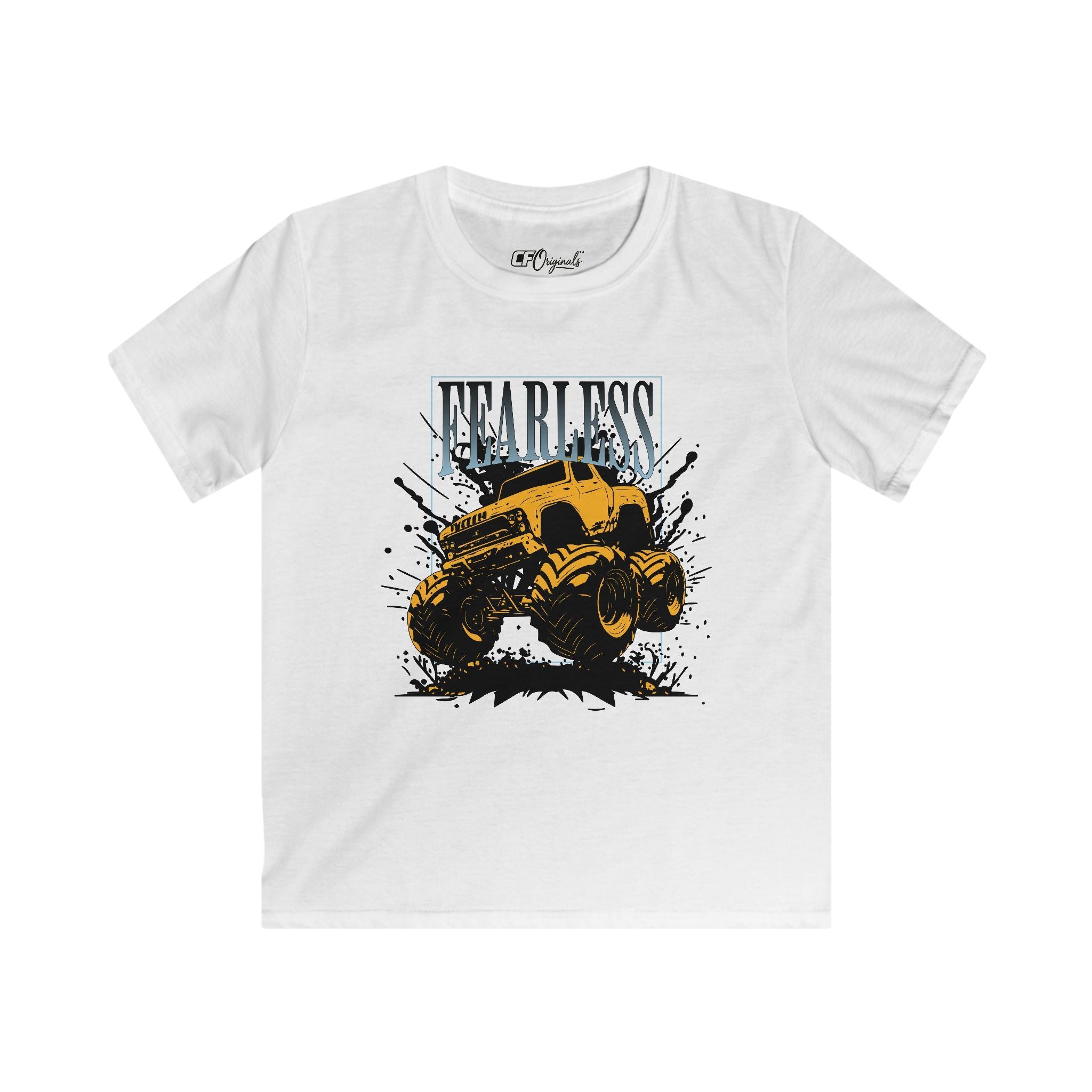 Kids Tee — "Fearless" Monster Truck Graphic Shirt