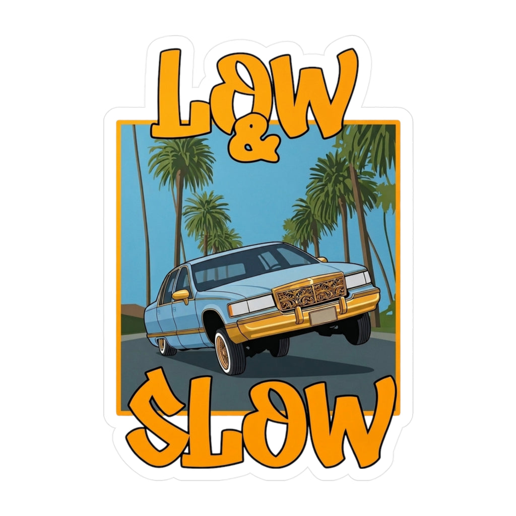 Low & Slow Car Sticker (Small) — Kiss-cut Vinyl