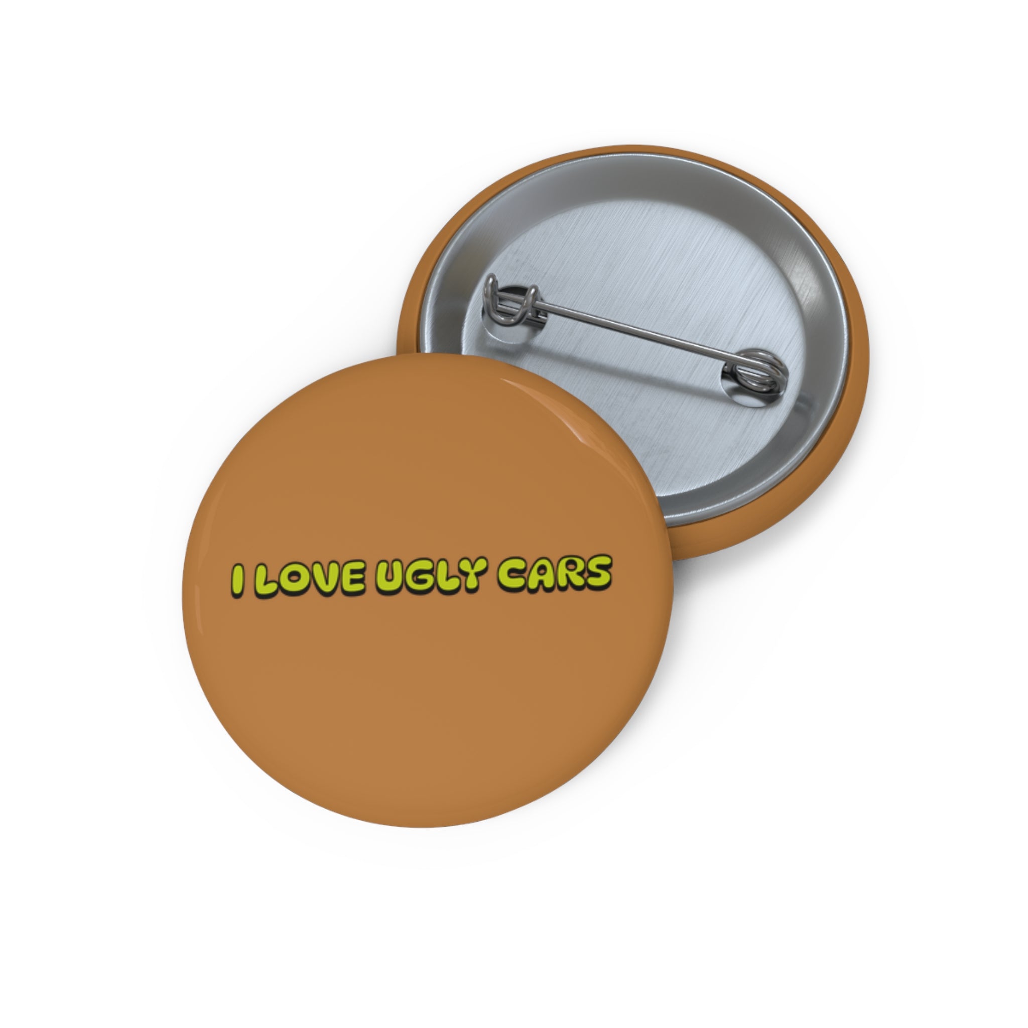 Pin Button — "I Love Ugly Cars" Retro Badge