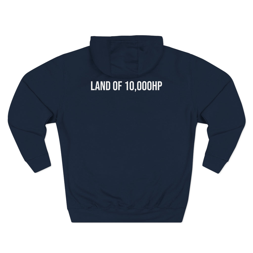 Racing Dragster Hoodie — "Land of 10,000HP" Fleece Pullover