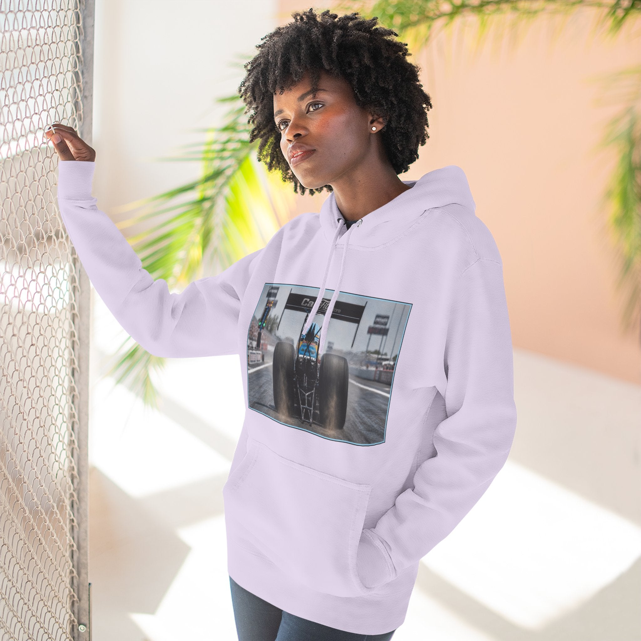 Racing Dragster Hoodie — "Land of 10,000HP" Fleece Pullover
