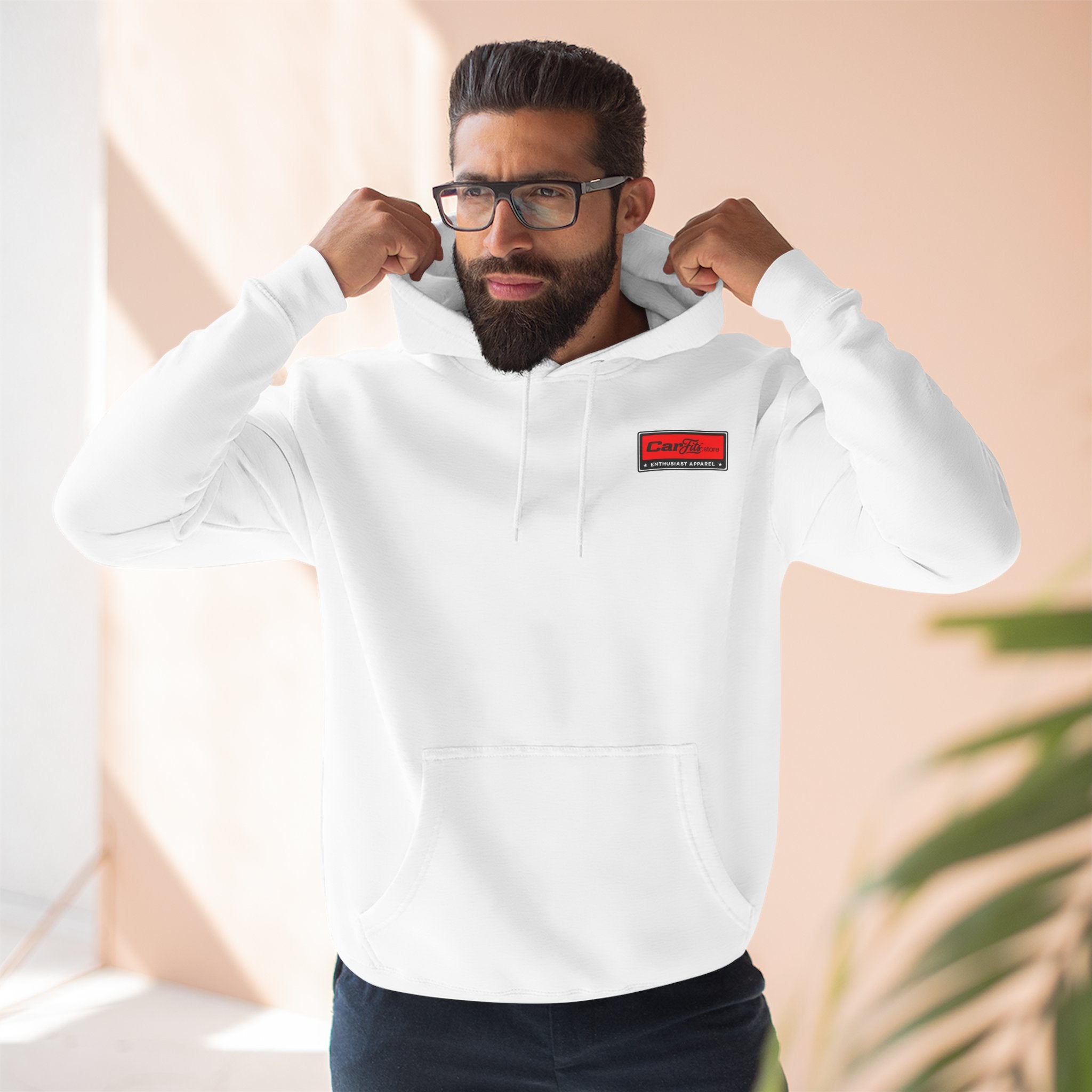 Flatout Garage Fleece Hoodie — Mechanic Shop Logo Pullover