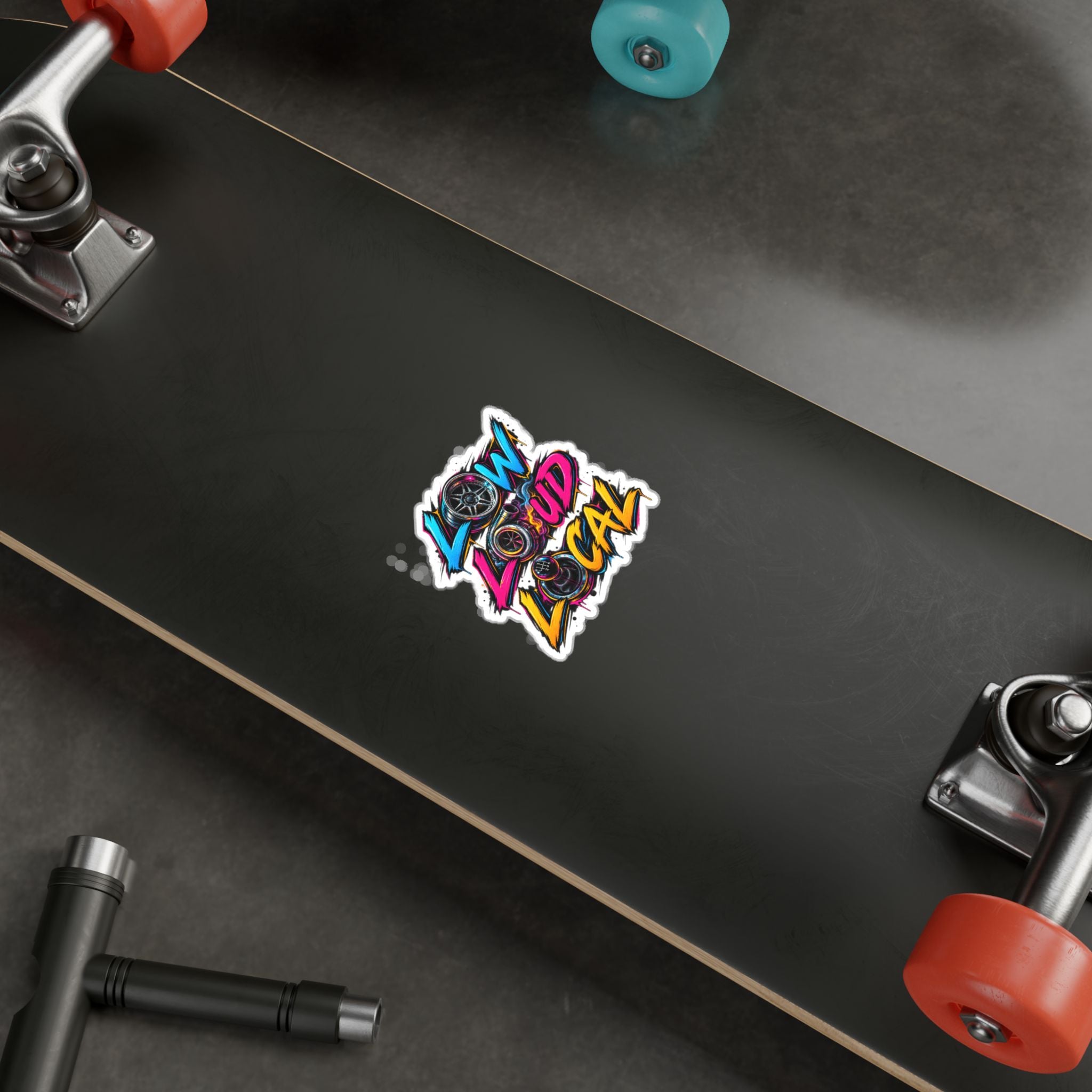 'Low Loud Local' Kiss-Cut Vinyl Sticker — Car Audio & Bass Lovers Decal