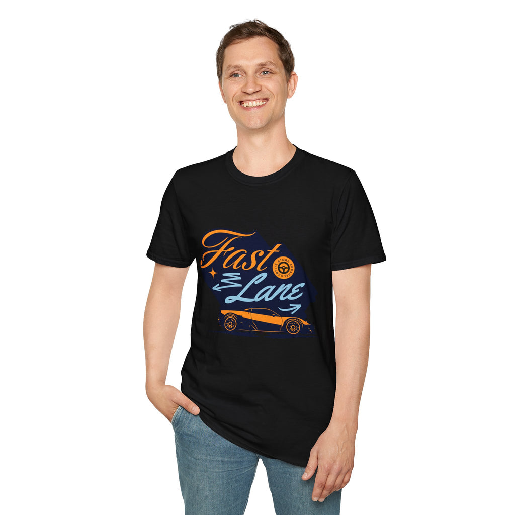 Fast Lane T-Shirt — Retro Racing Car Graphic Tee