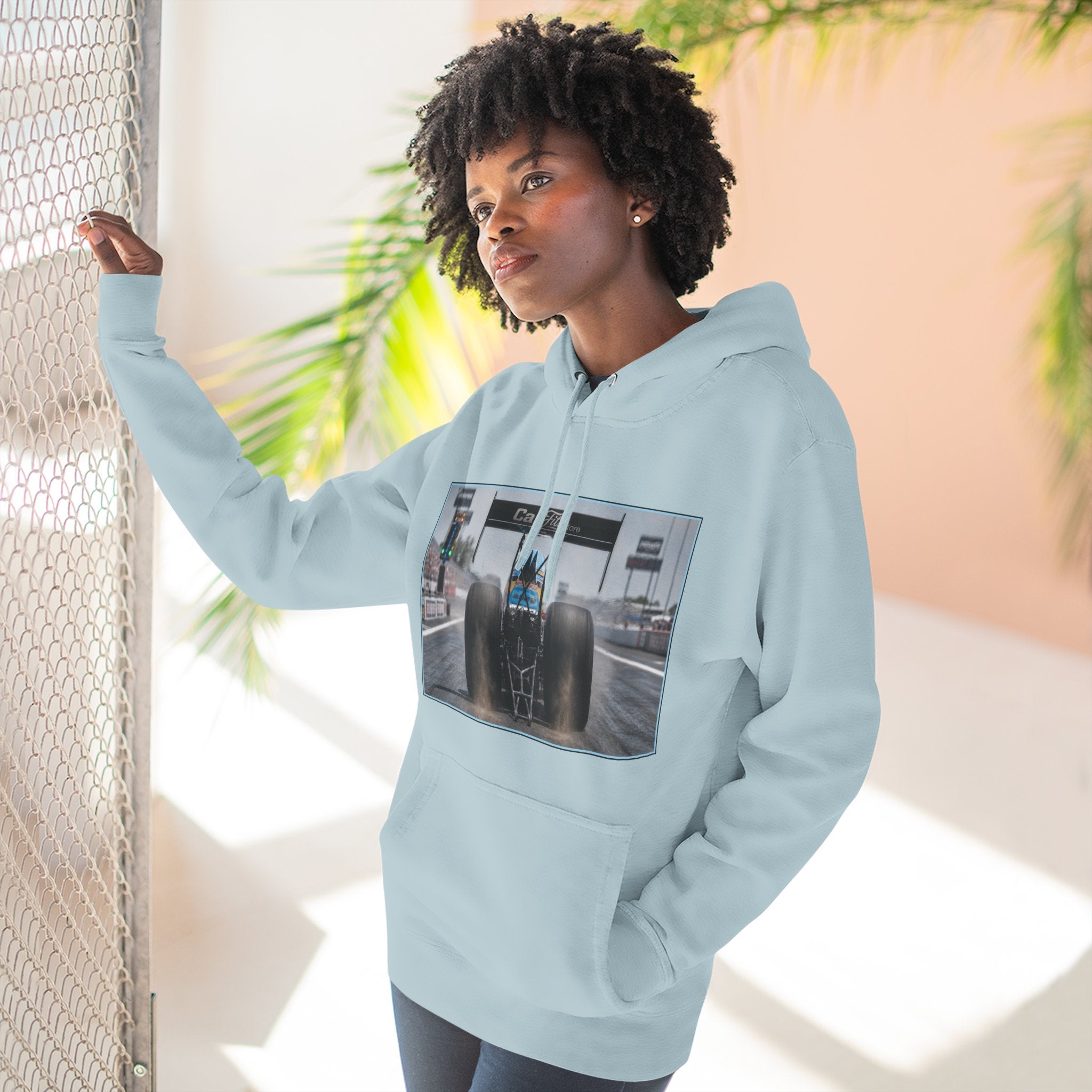 Racing Dragster Hoodie — "Land of 10,000HP" Fleece Pullover