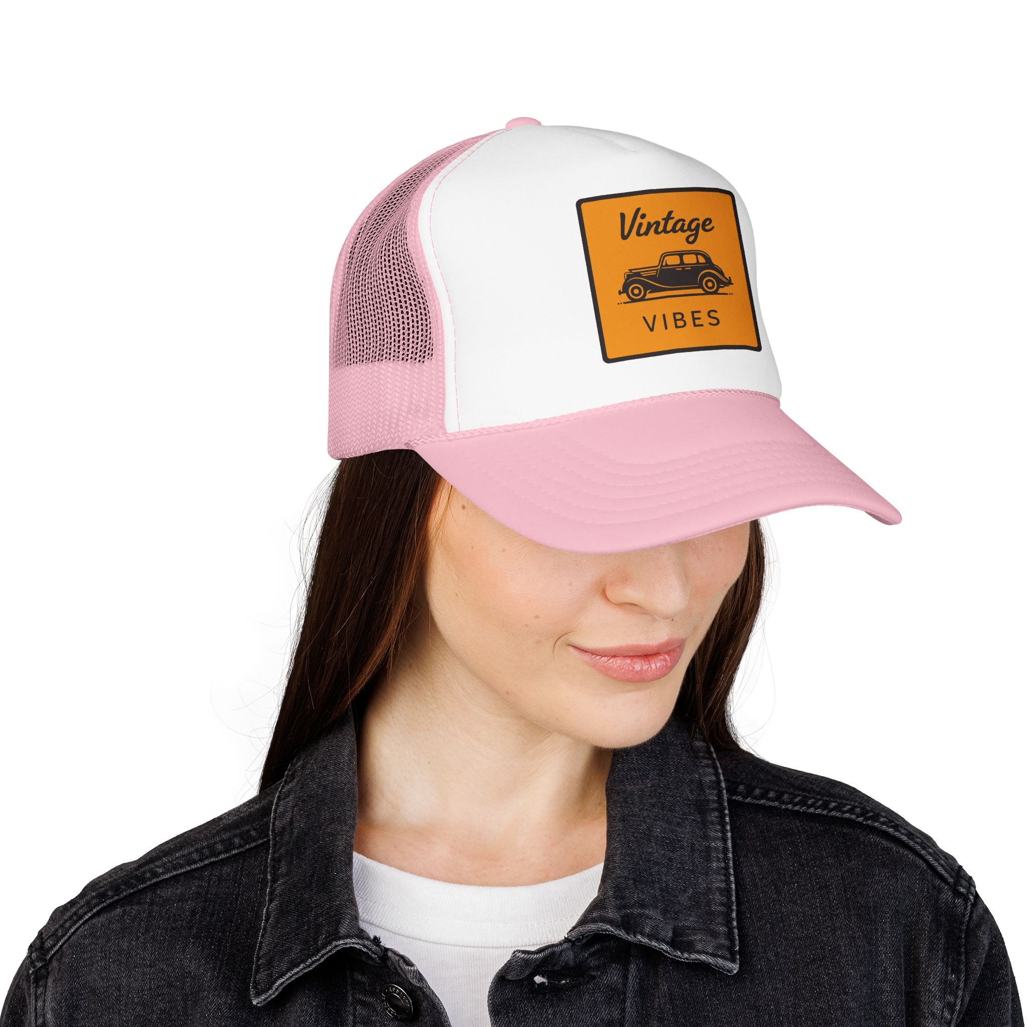 Vintage Vibes Trucker Hat — Retro Car Foam Cap