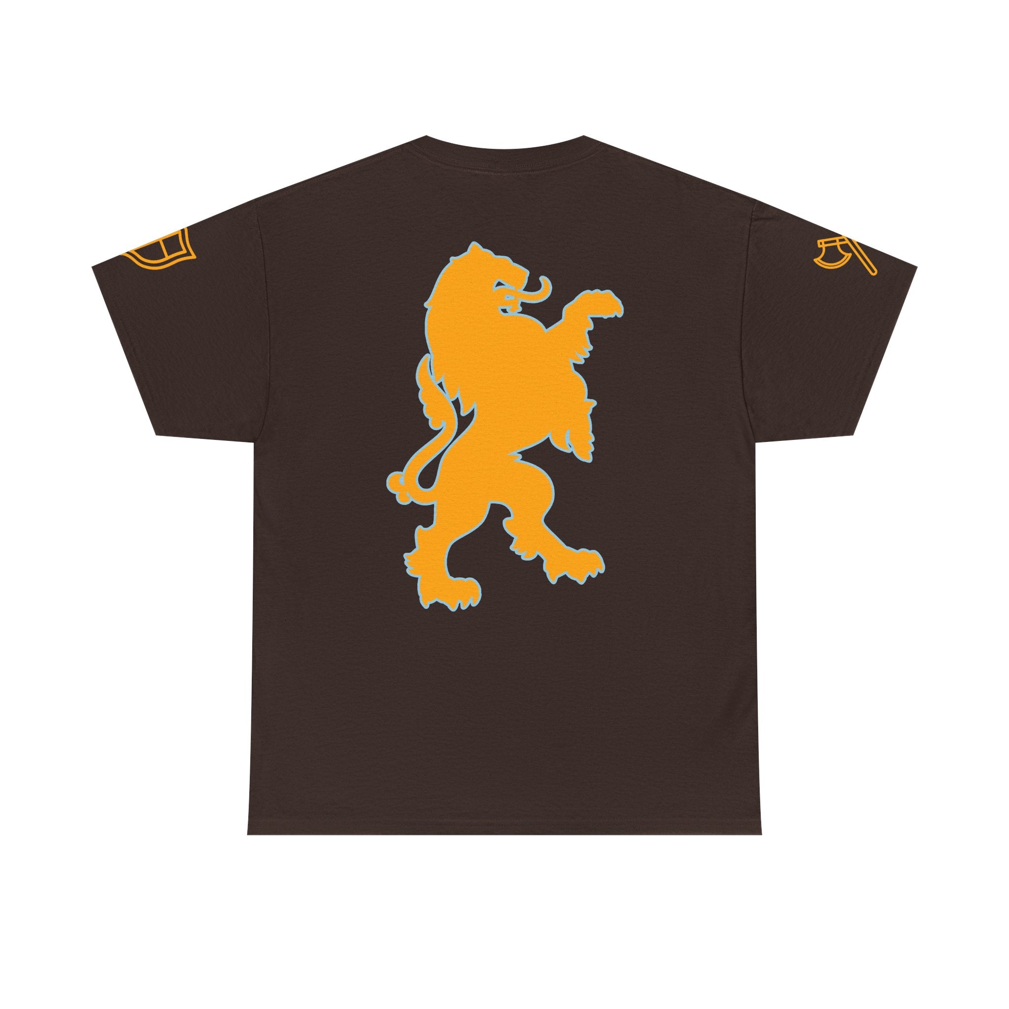 Lion Crest Tee — "Mane Line Auto" Vintage Heraldic Graphic Shirt