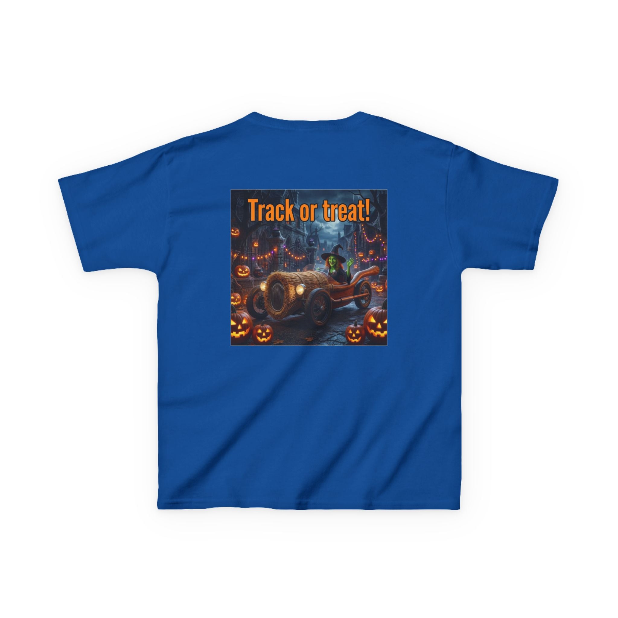 'Track or Treat!' Halloween Racing Car - Kid's Tee Shirt