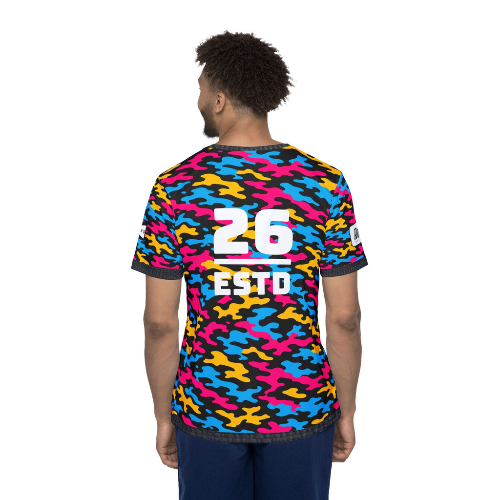 Paloma Petrol Neon Camo Racing Jersey — Men's Motorsport Sports Tee