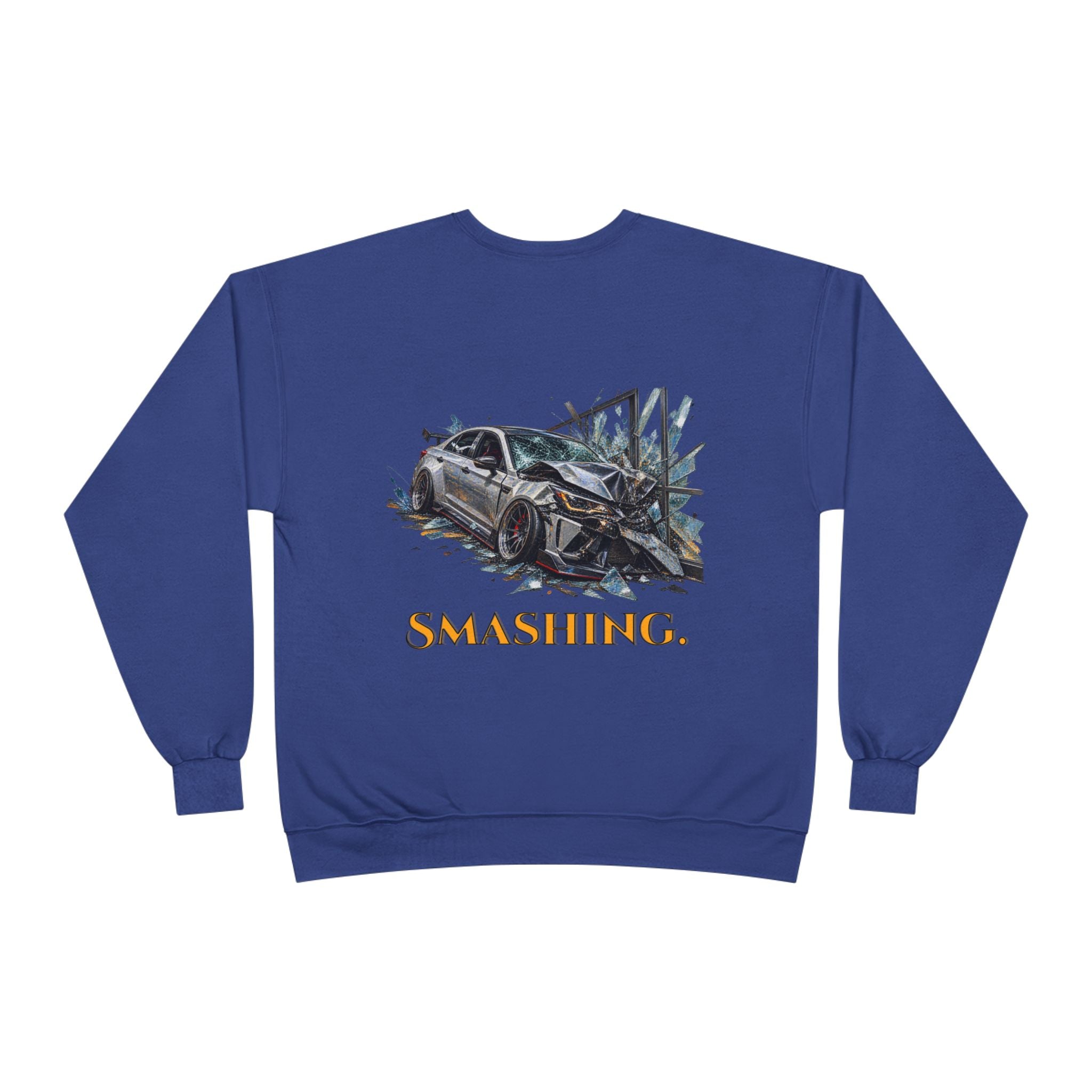 Smashing Crewneck Sweatshirt — Graphic Car Crash Design
