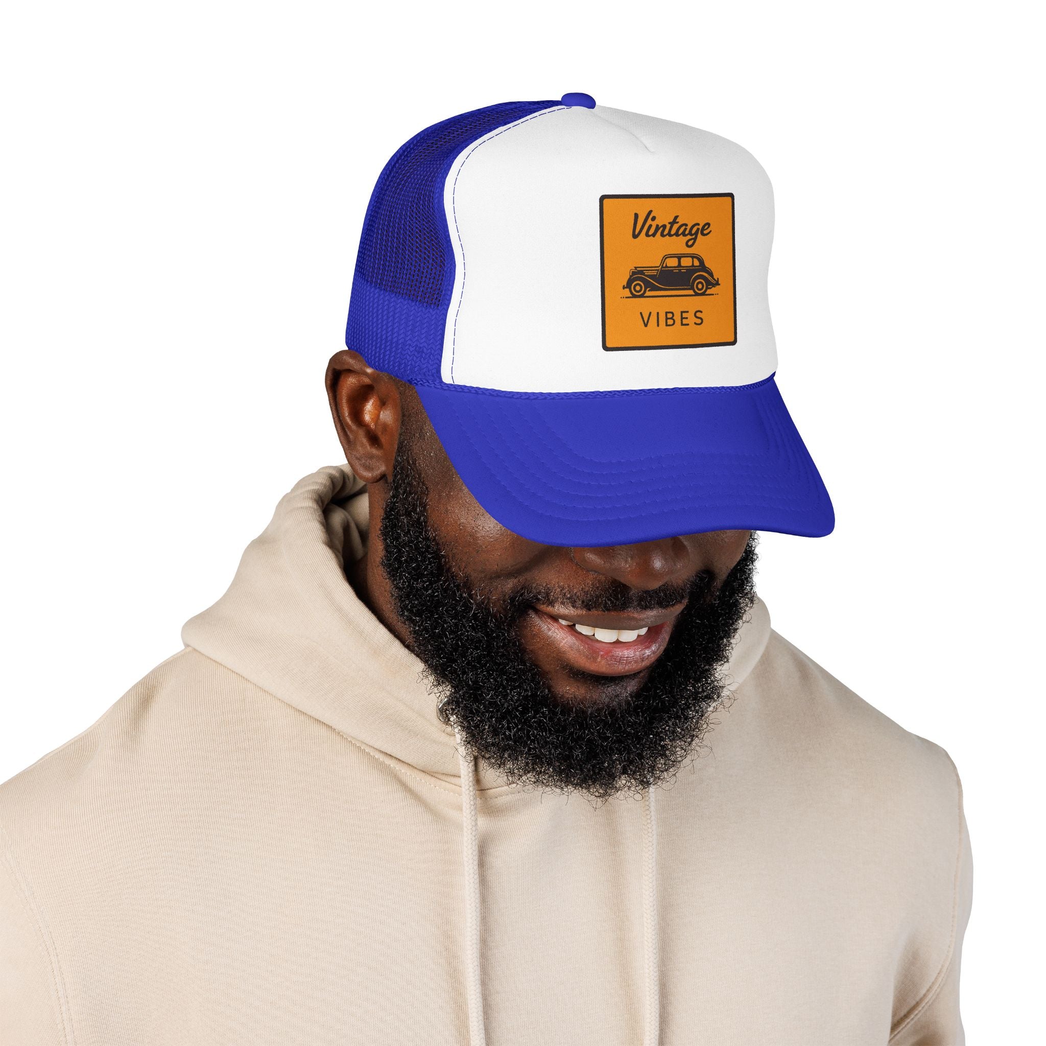 Vintage Vibes Trucker Hat — Retro Car Foam Cap