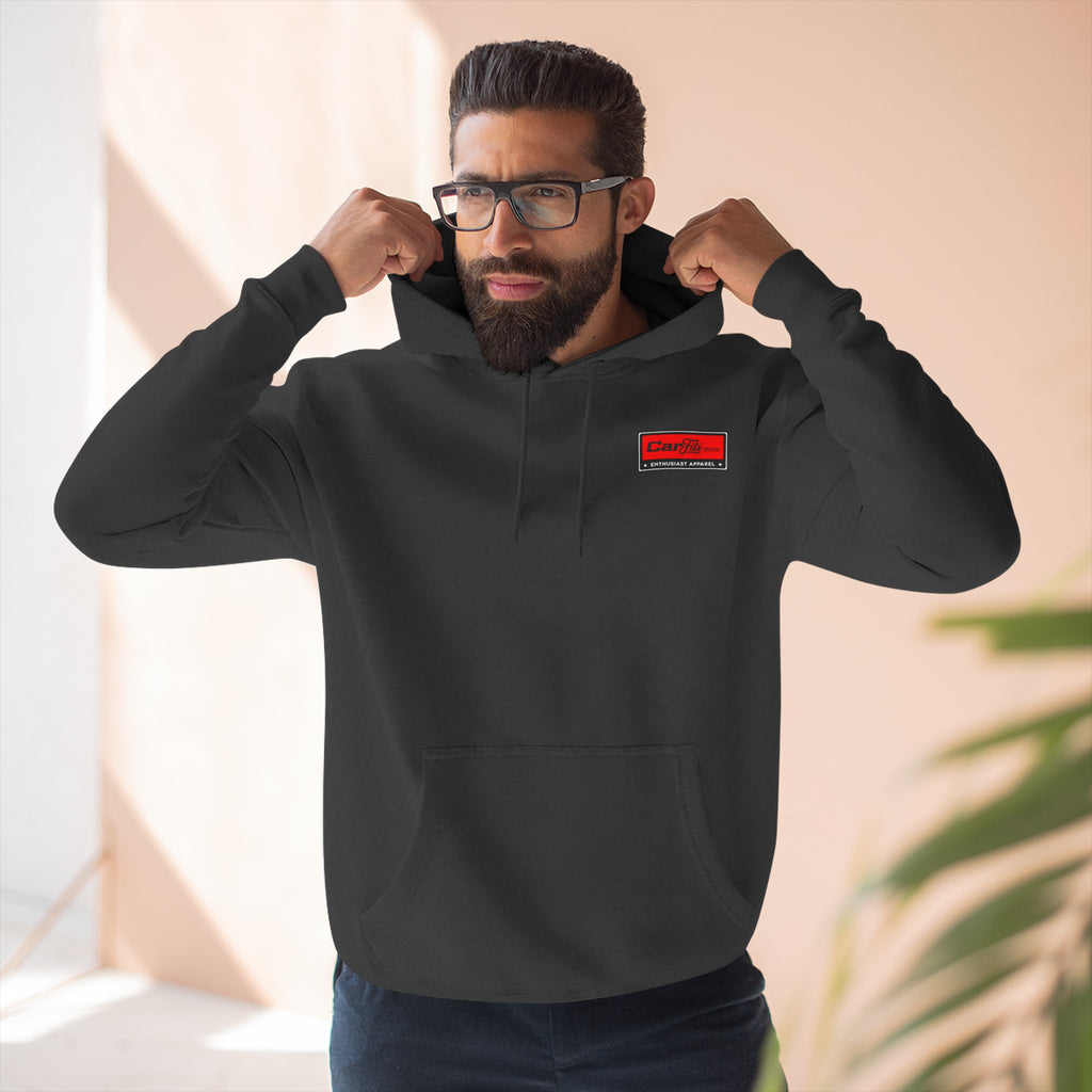 Flatout Garage Fleece Hoodie — Mechanic Shop Logo Pullover