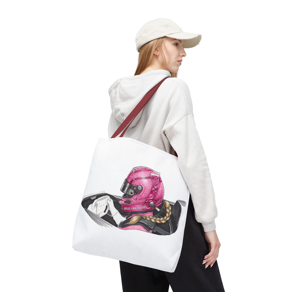 Drive Like a Girl - Pink Helmet Everyday Tote Bag