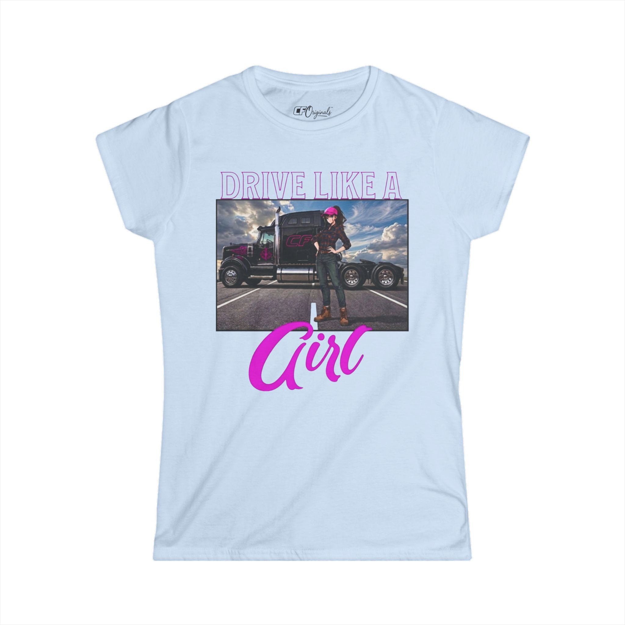 Drive Like A Girl Trucking Tee - Women's Crewneck Short Sleeve