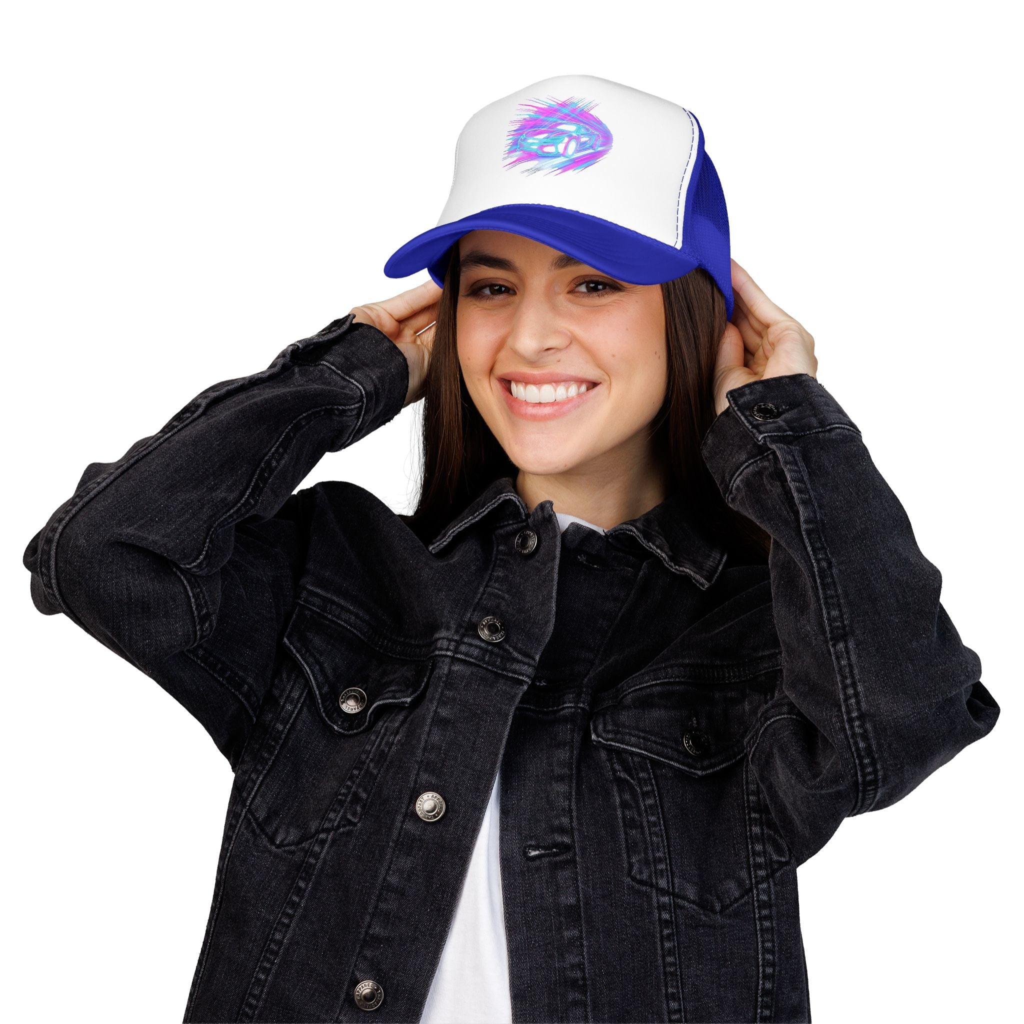 Neon Drift Racing Trucker Hat