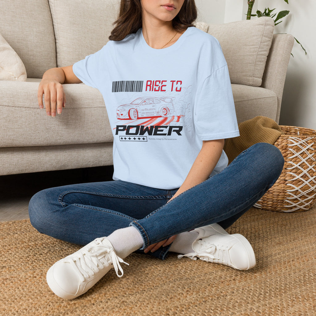 Car Racing T-Shirt — "Rise to Power" Drift Sports Tee