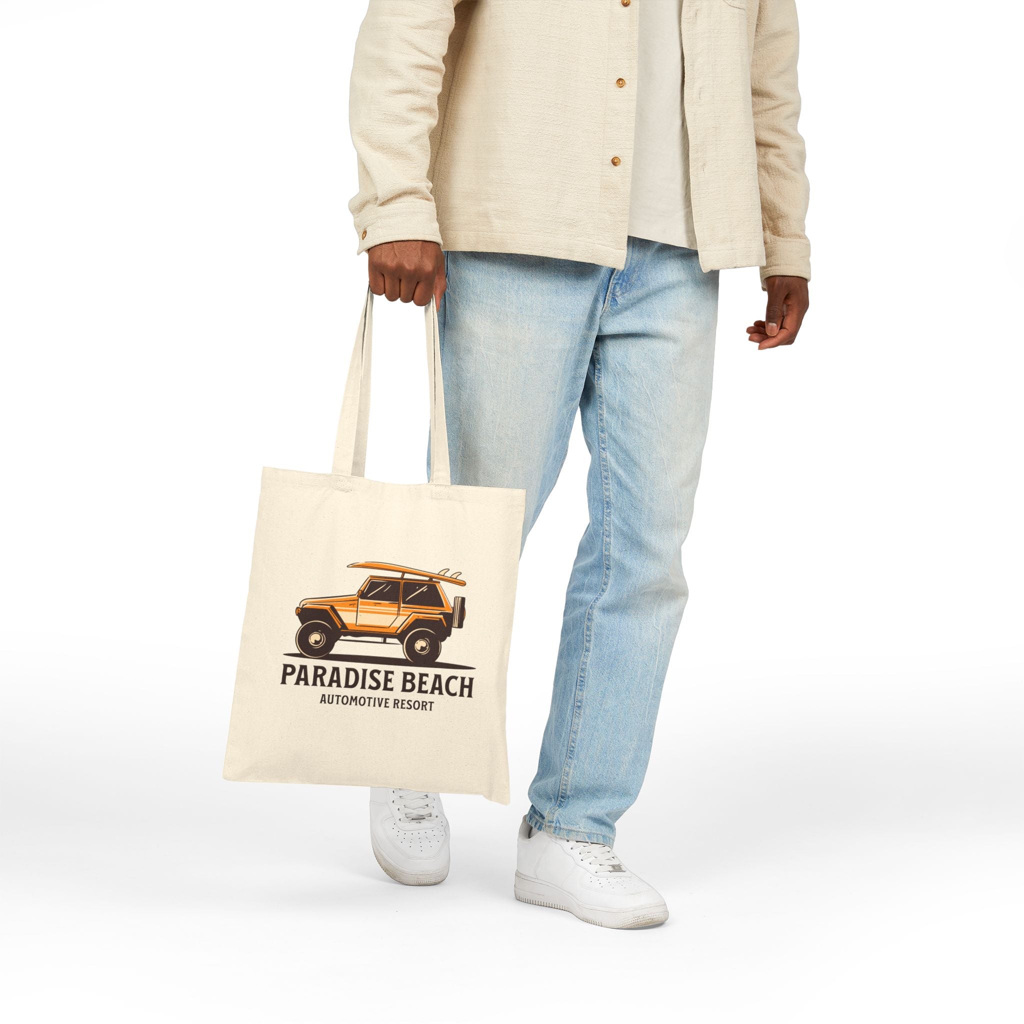 Paradise Beach Surf 4x4 Canvas Tote