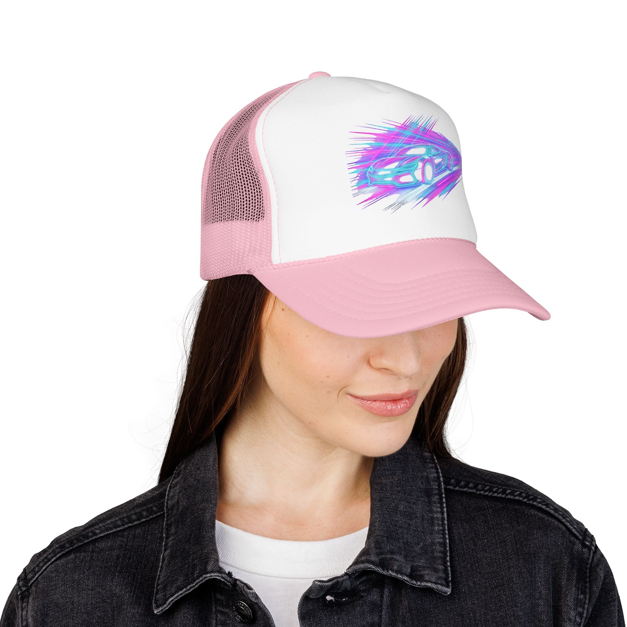 Neon Drift Racing Trucker Hat