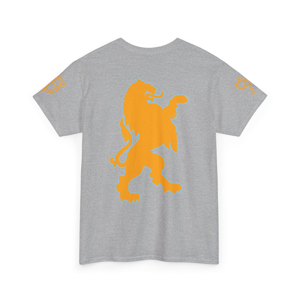 Lion Crest Tee — "Mane Line Auto" Vintage Heraldic Graphic Shirt