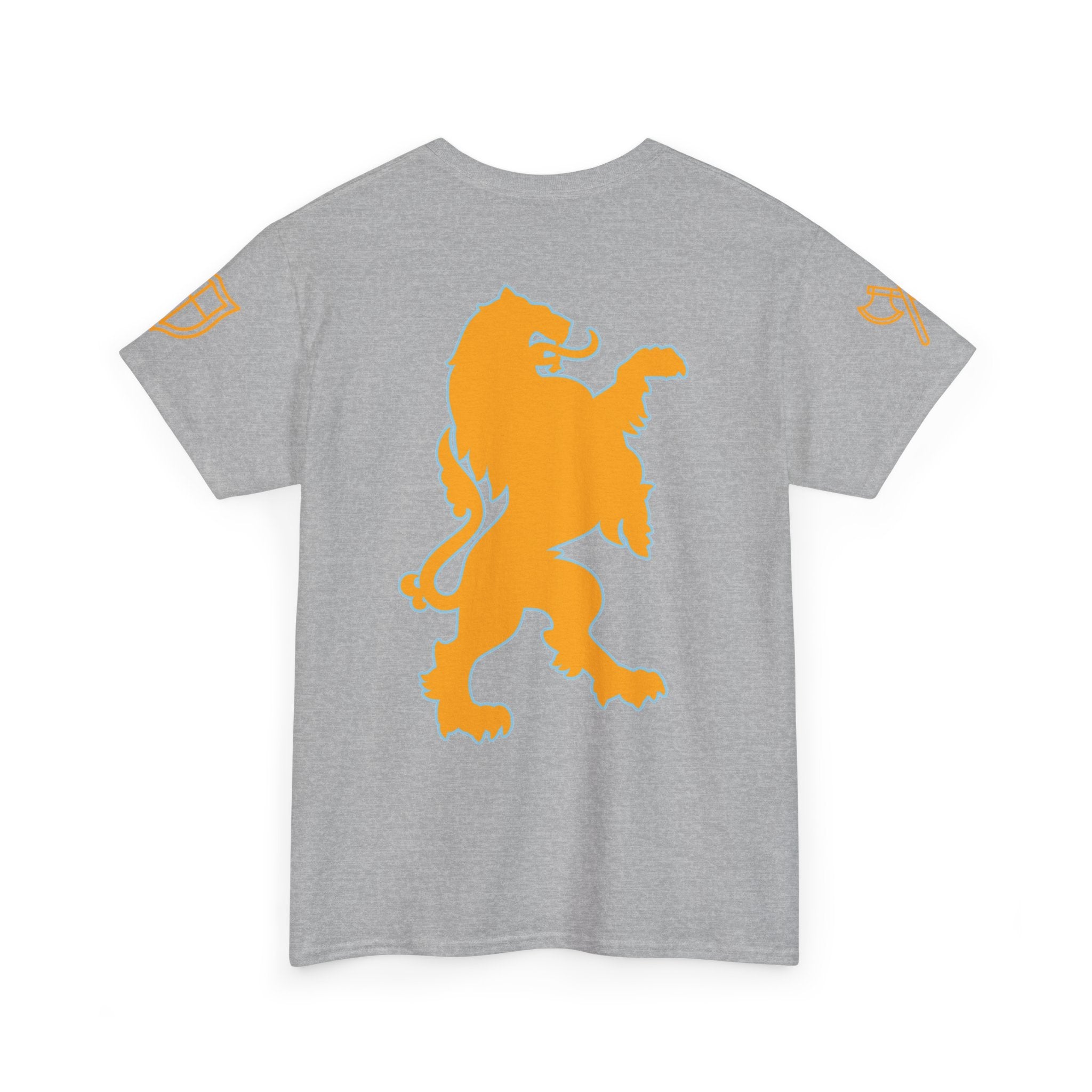 Lion Crest Tee — "Mane Line Auto" Vintage Heraldic Graphic Shirt