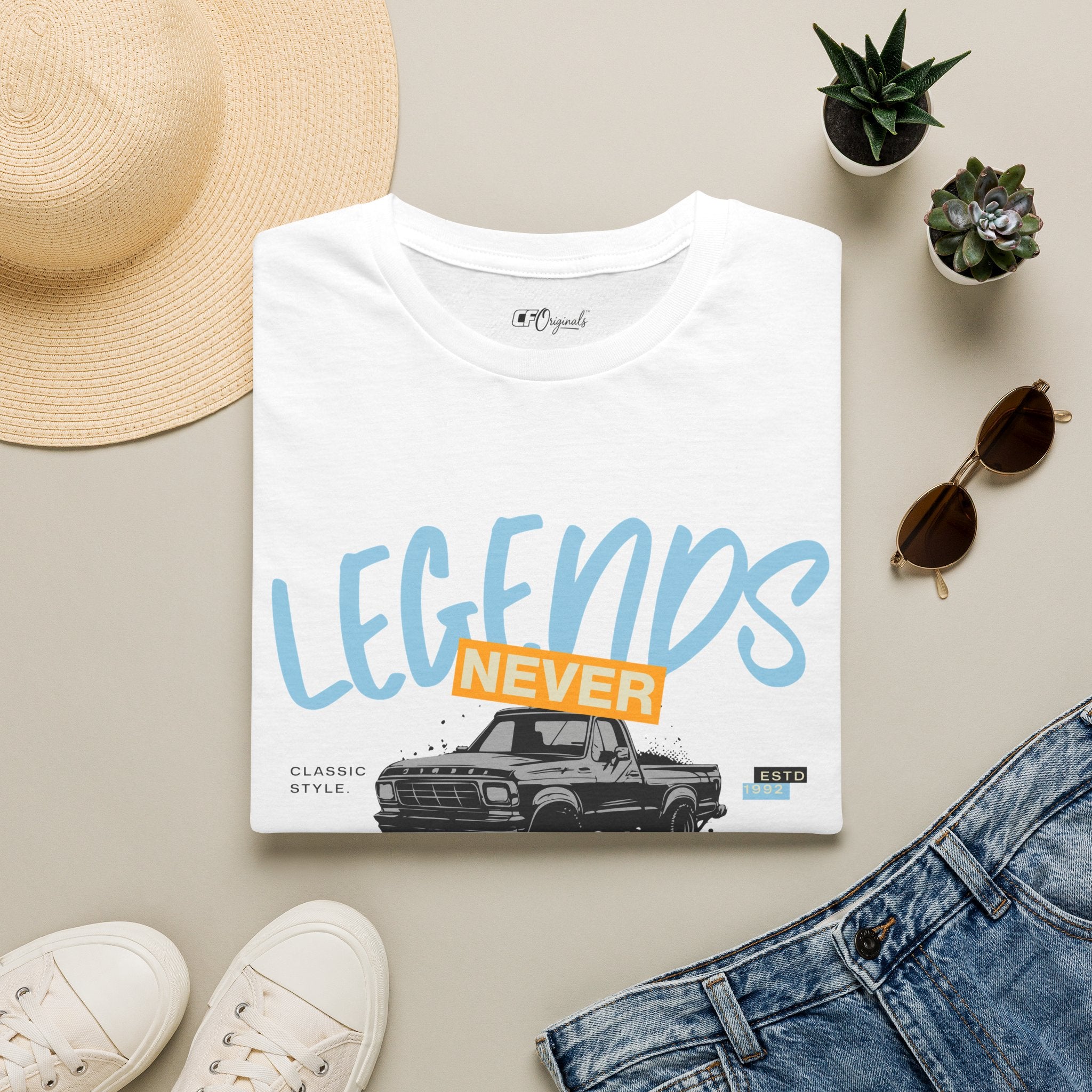 Legends Never Fade T-Shirt — Retro Truck Graphic Tee