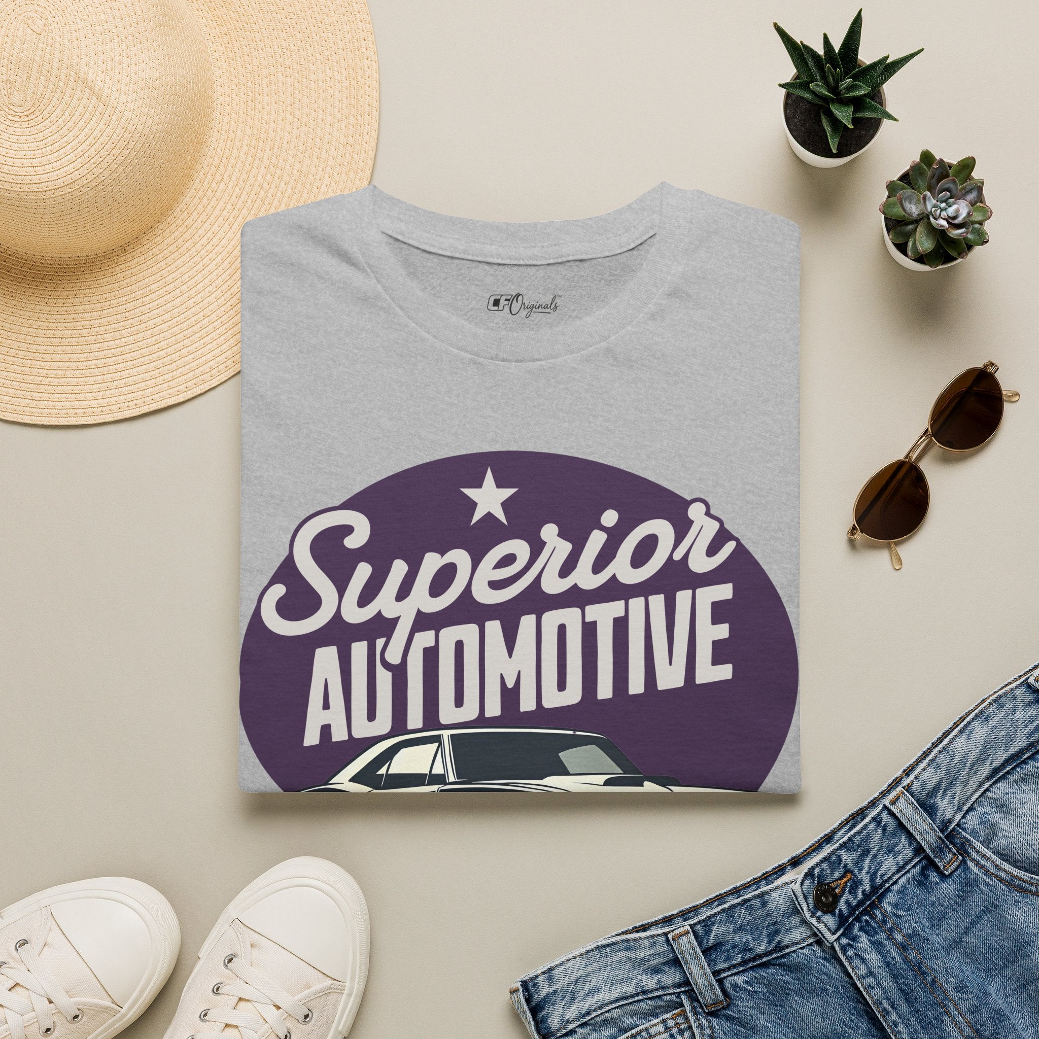 Superior Automotive T-Shirt — Vintage Car Logo Tee ("Built to Last")