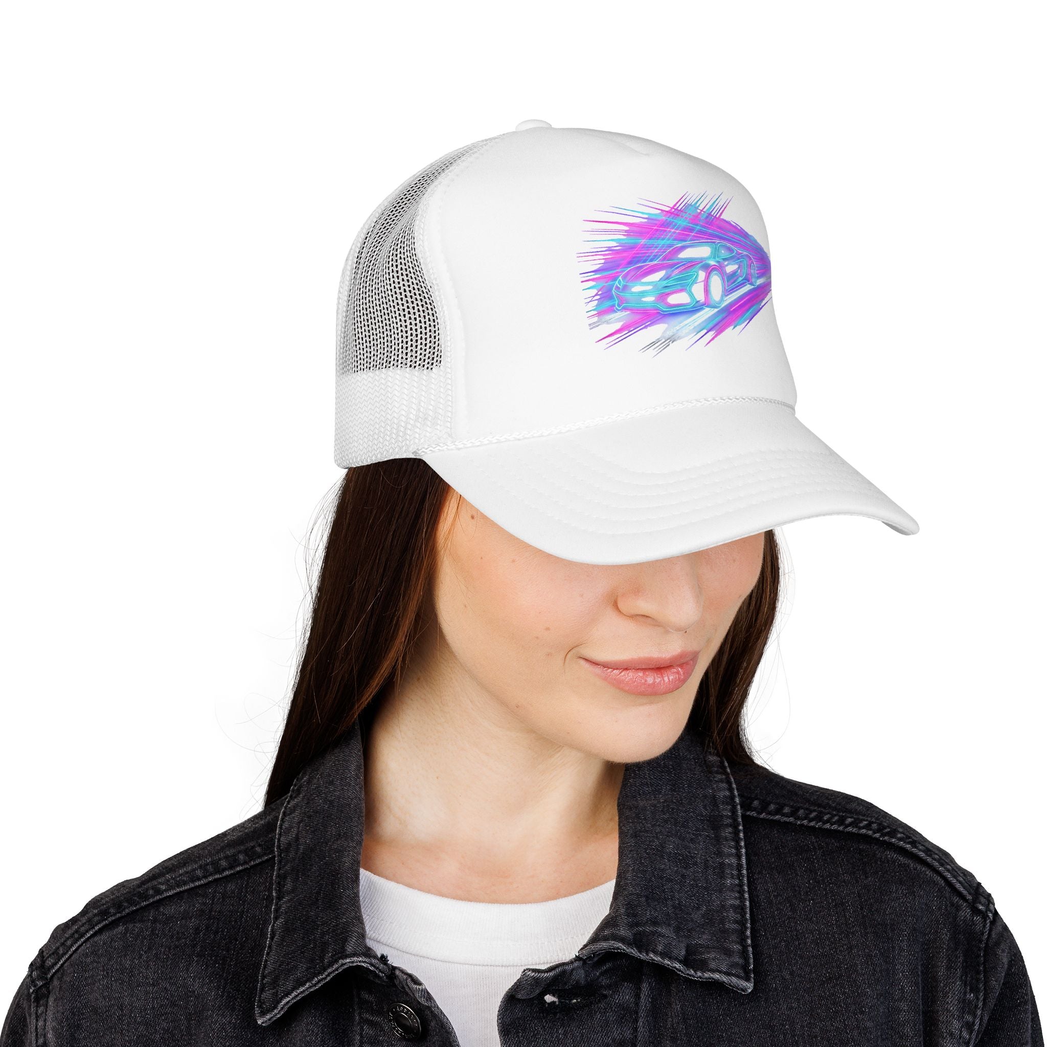 Neon Drift Racing Trucker Hat