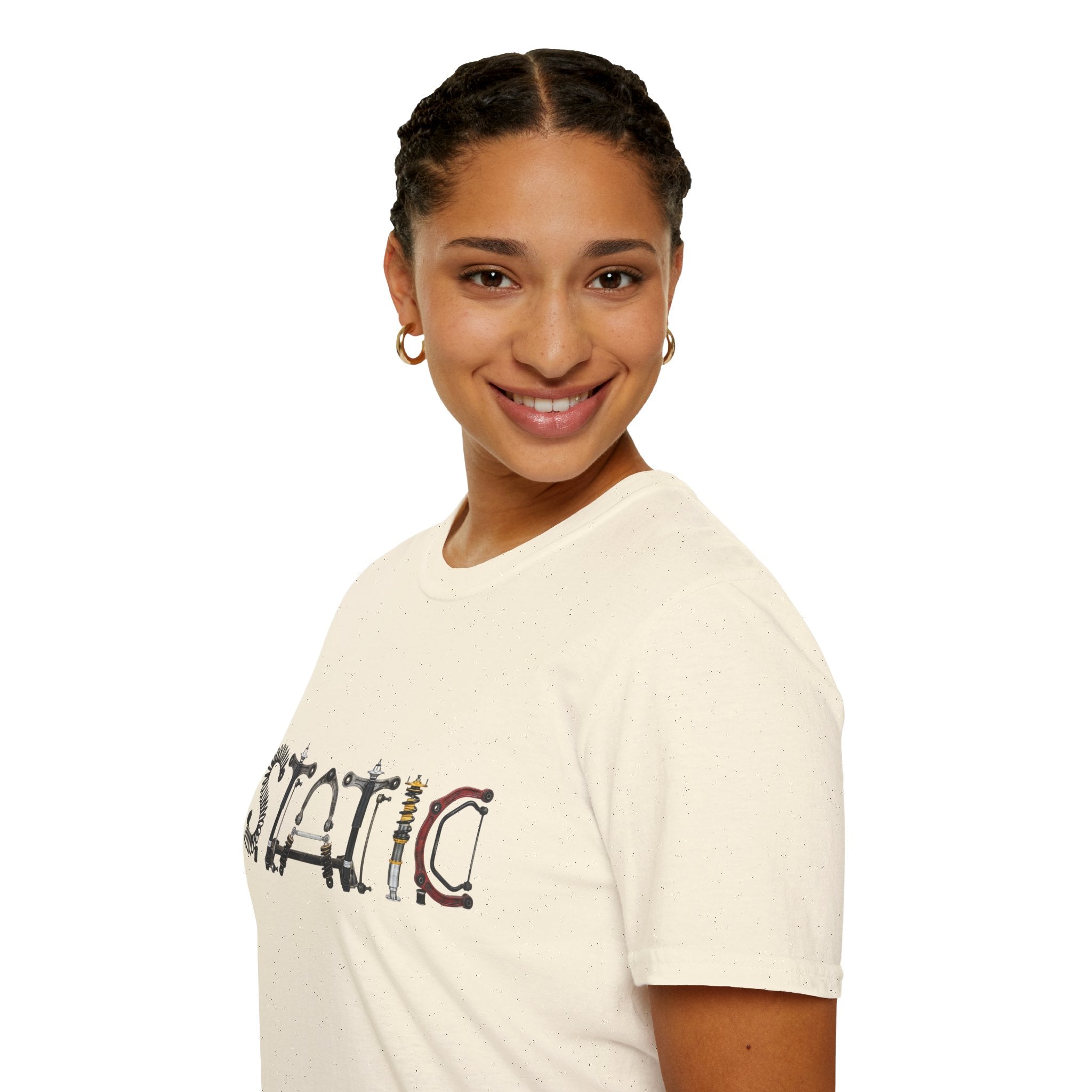Static Graphic T-Shirt — Industrial Parts Lettering Tee