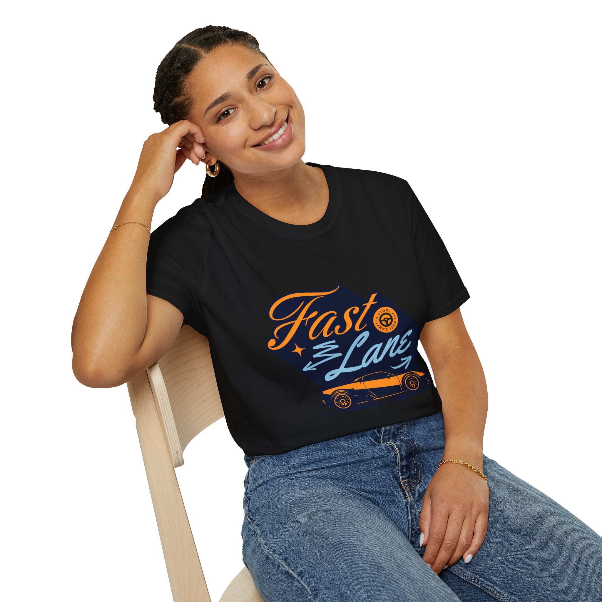 Fast Lane T-Shirt — Retro Racing Car Graphic Tee
