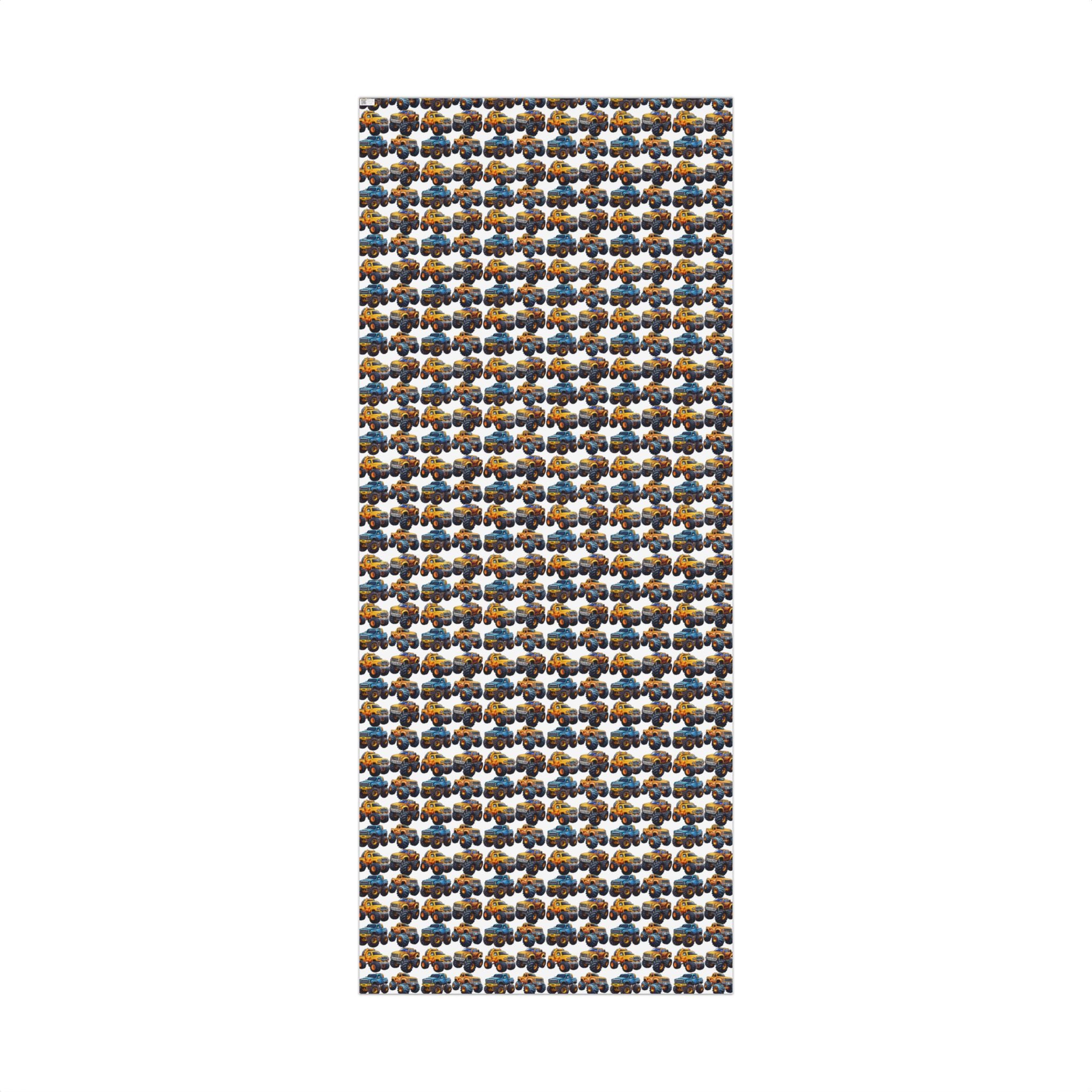 Monster Truck Gift Wrap Paper – Kids' Birthday Wrapping Sheets