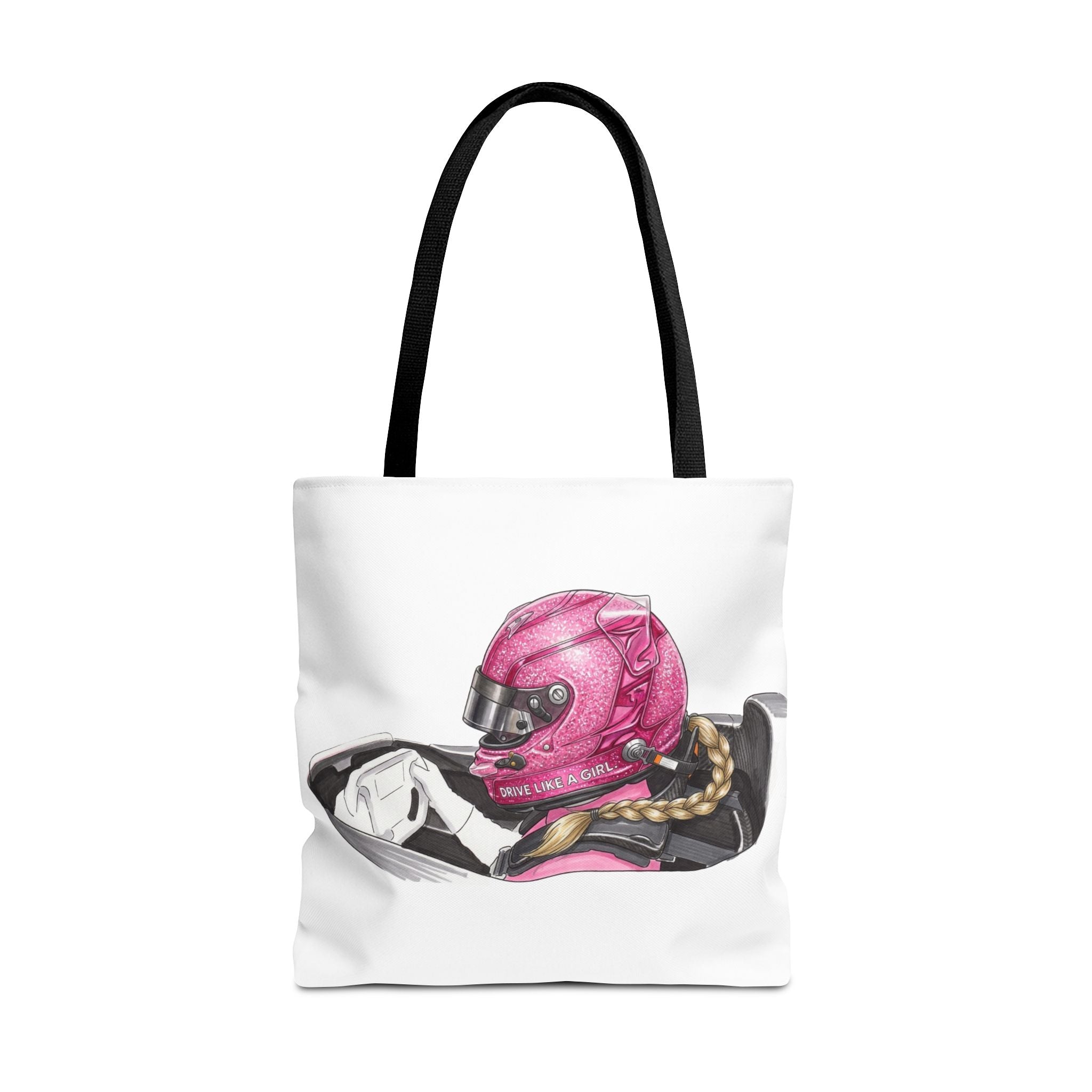 Drive Like a Girl - Pink Helmet Everyday Tote Bag