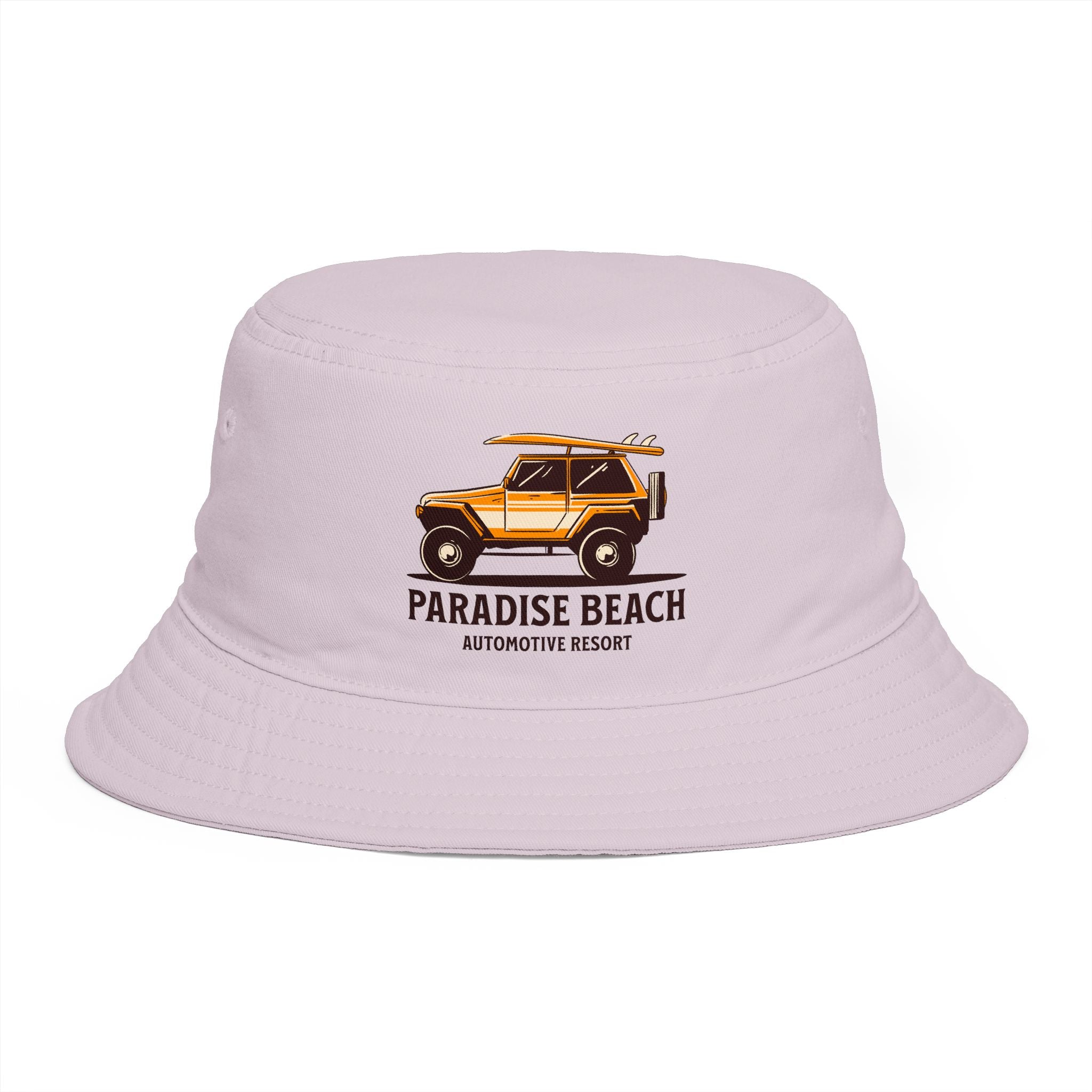 Paradise Beach Surf Buggy Bucket Hat — Vintage Beach Vacation Sun Hat